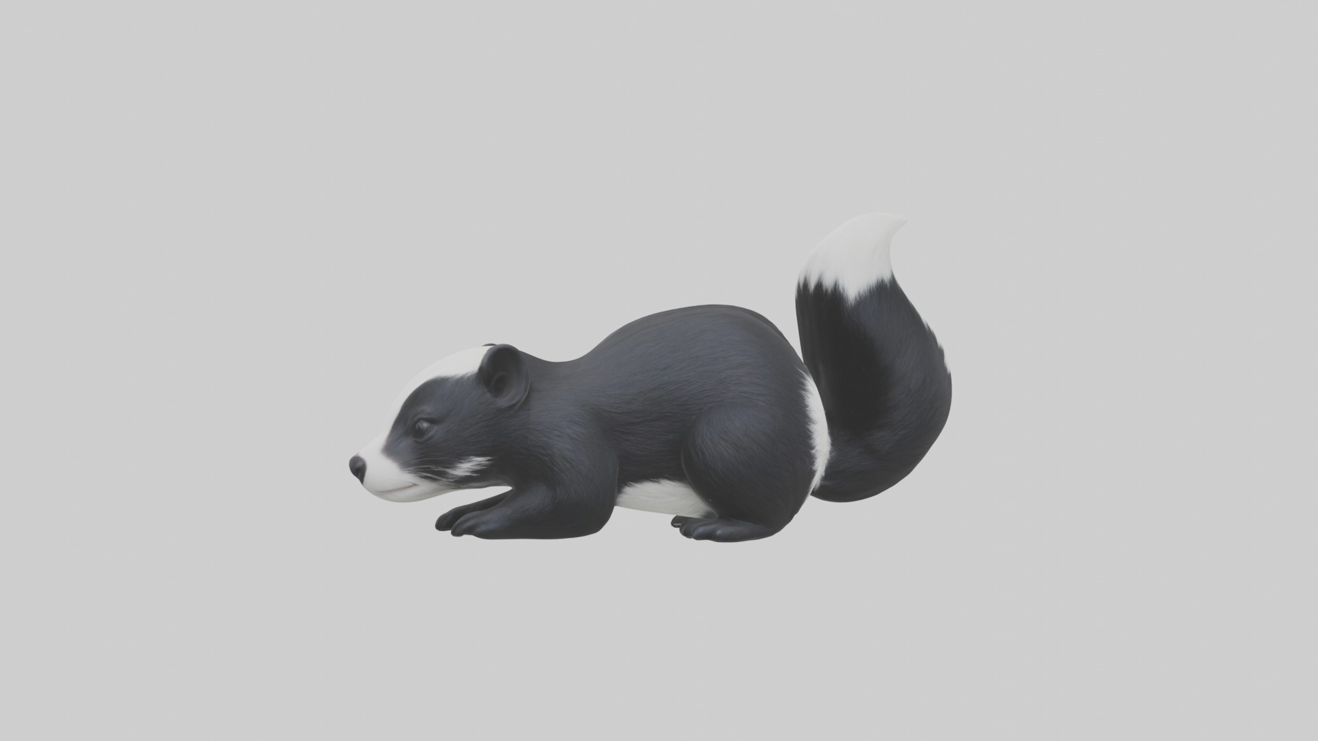 Lying Skunk Model 1 Low-poly 3D model_1