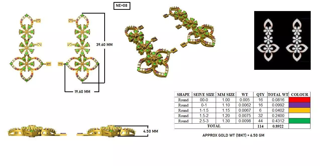 Gold Necklaces for women 3D model_0