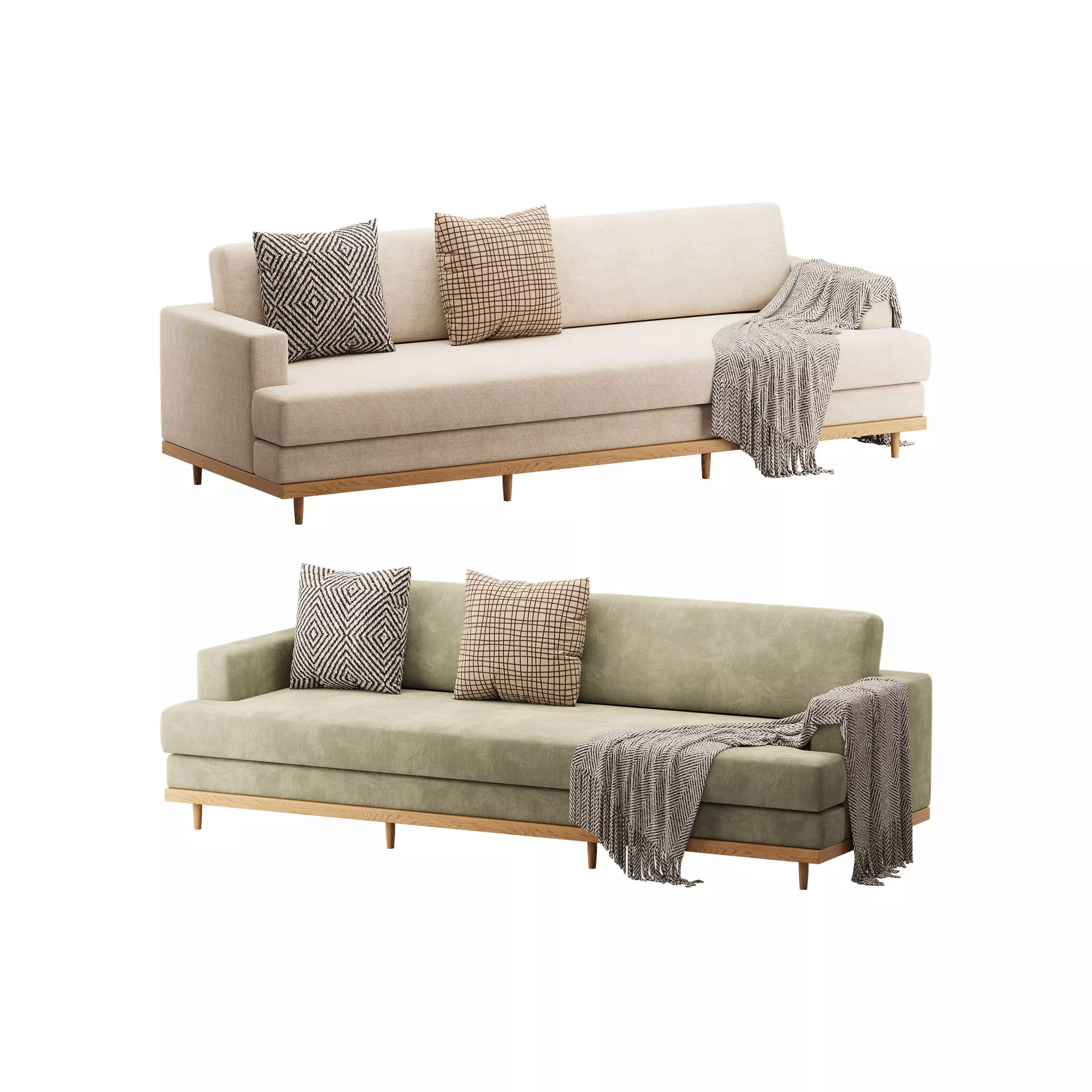 Olivet Full Length Sofa 3D model