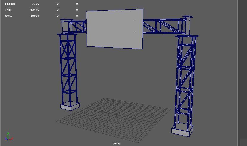 Billboard 3D Model 3D model_9
