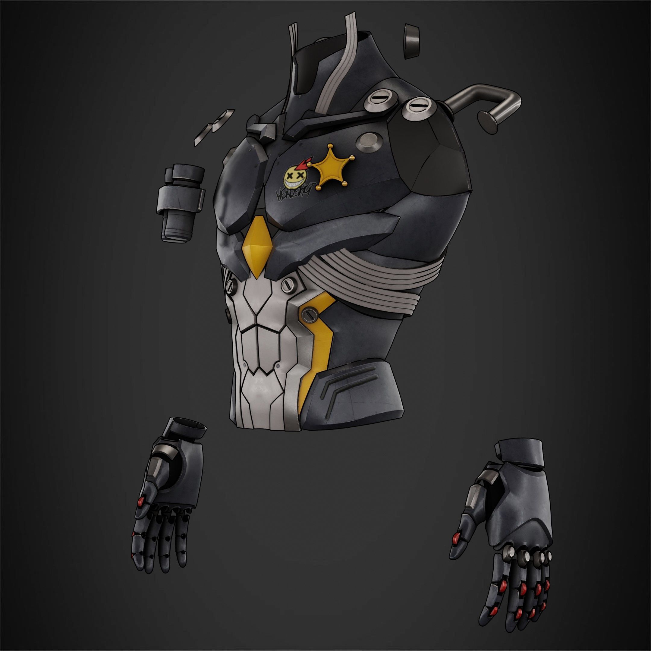 Zenless Zone Zero Billy Kid Armor for Cosplay 3D print model_3