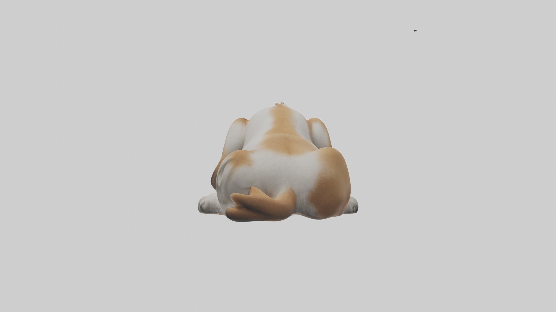Lying Dog Model 1 Low-poly 3D model_1