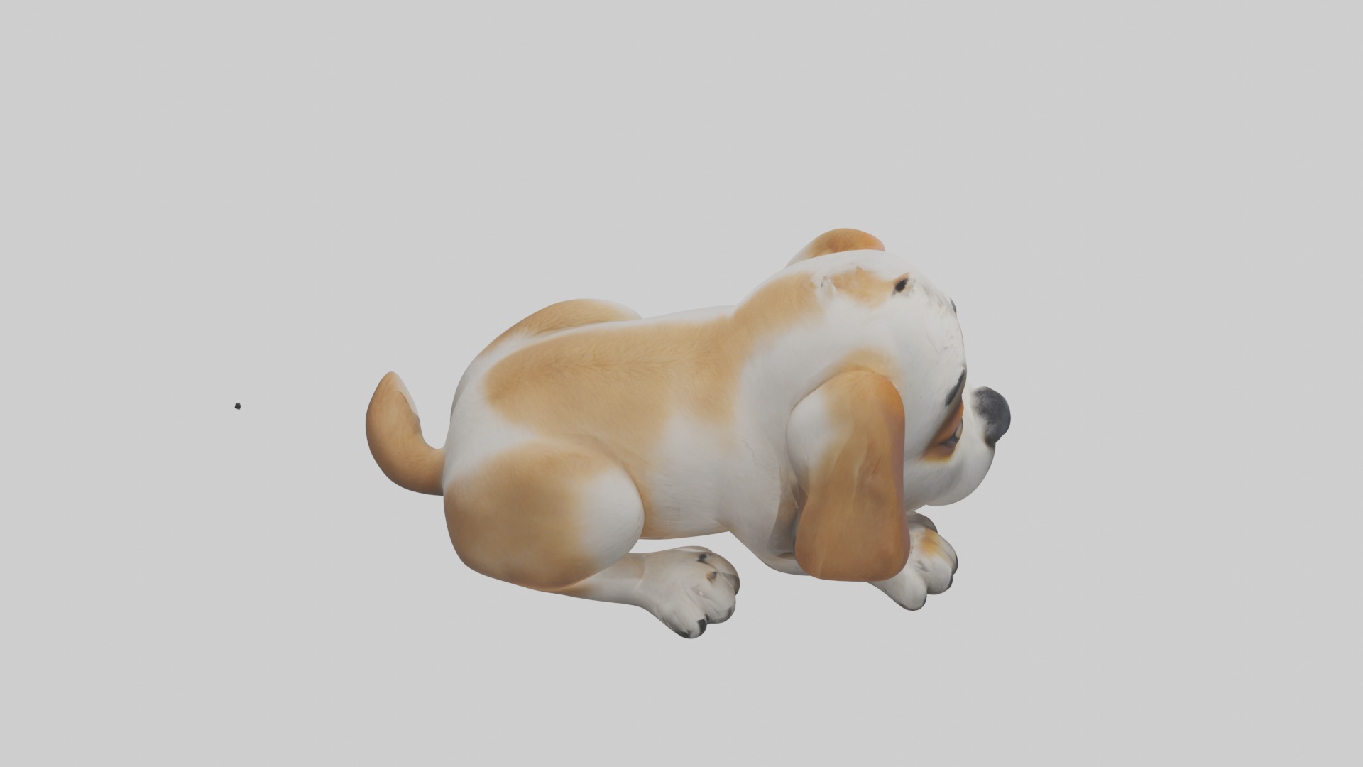 Lying Dog Model 1 Low-poly 3D model_12