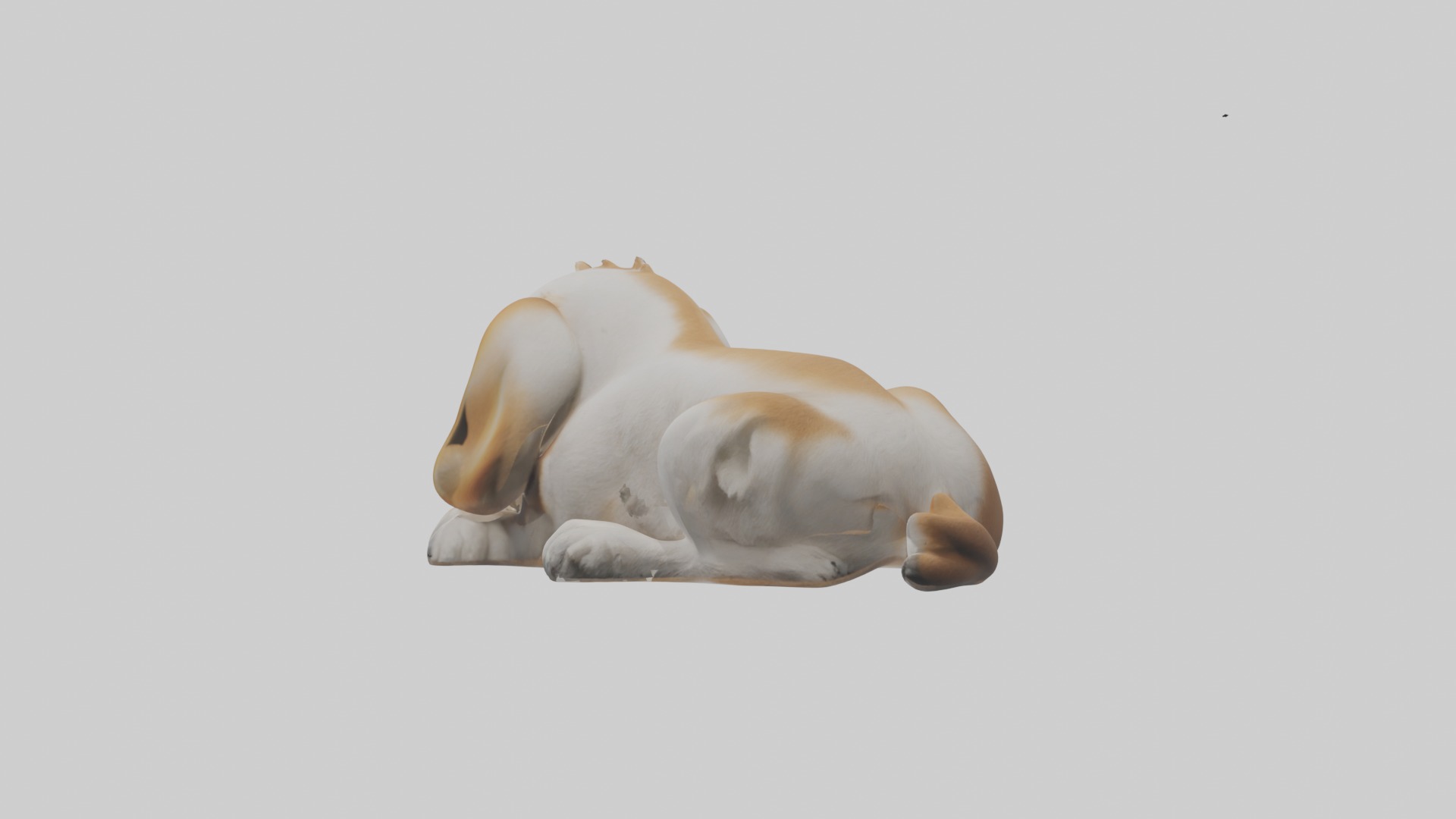 Lying Dog Model 1 Low-poly 3D model_2