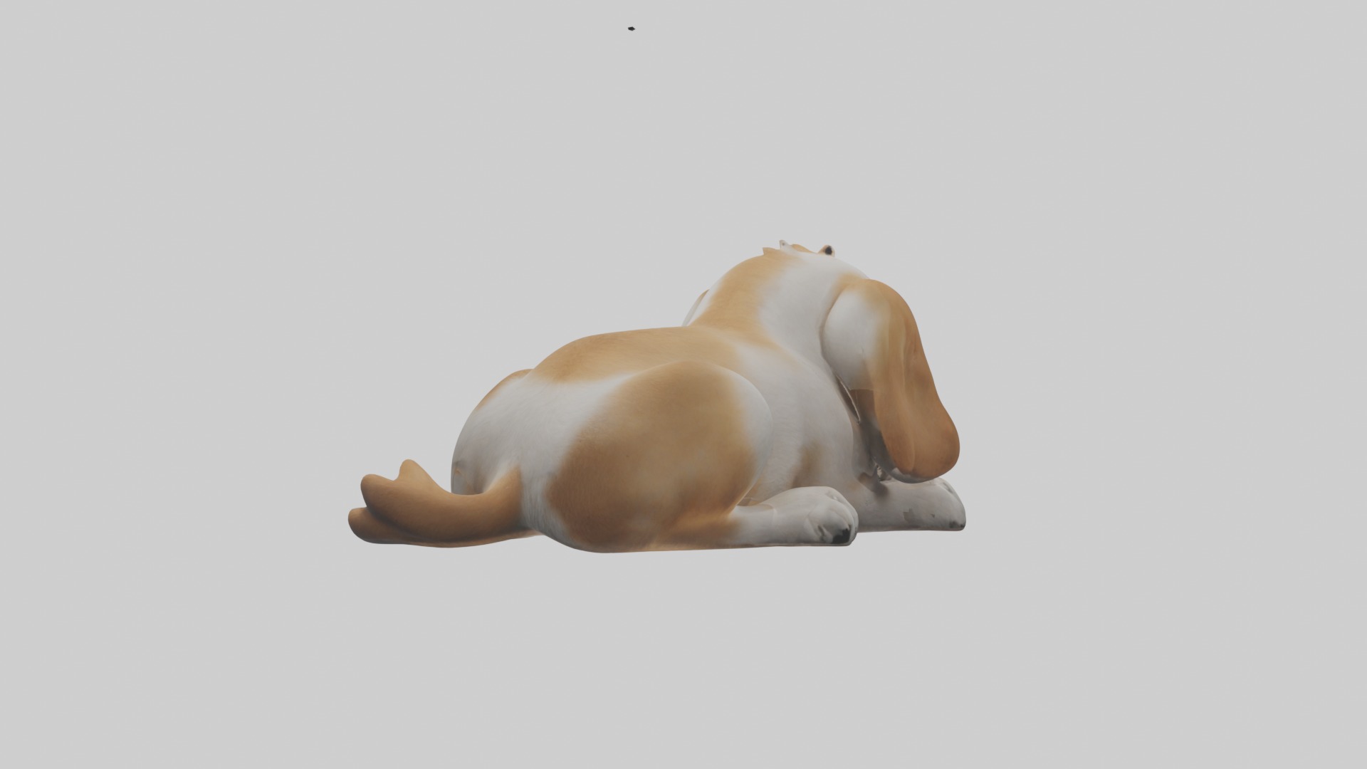 Lying Dog Model 1 Low-poly 3D model_3