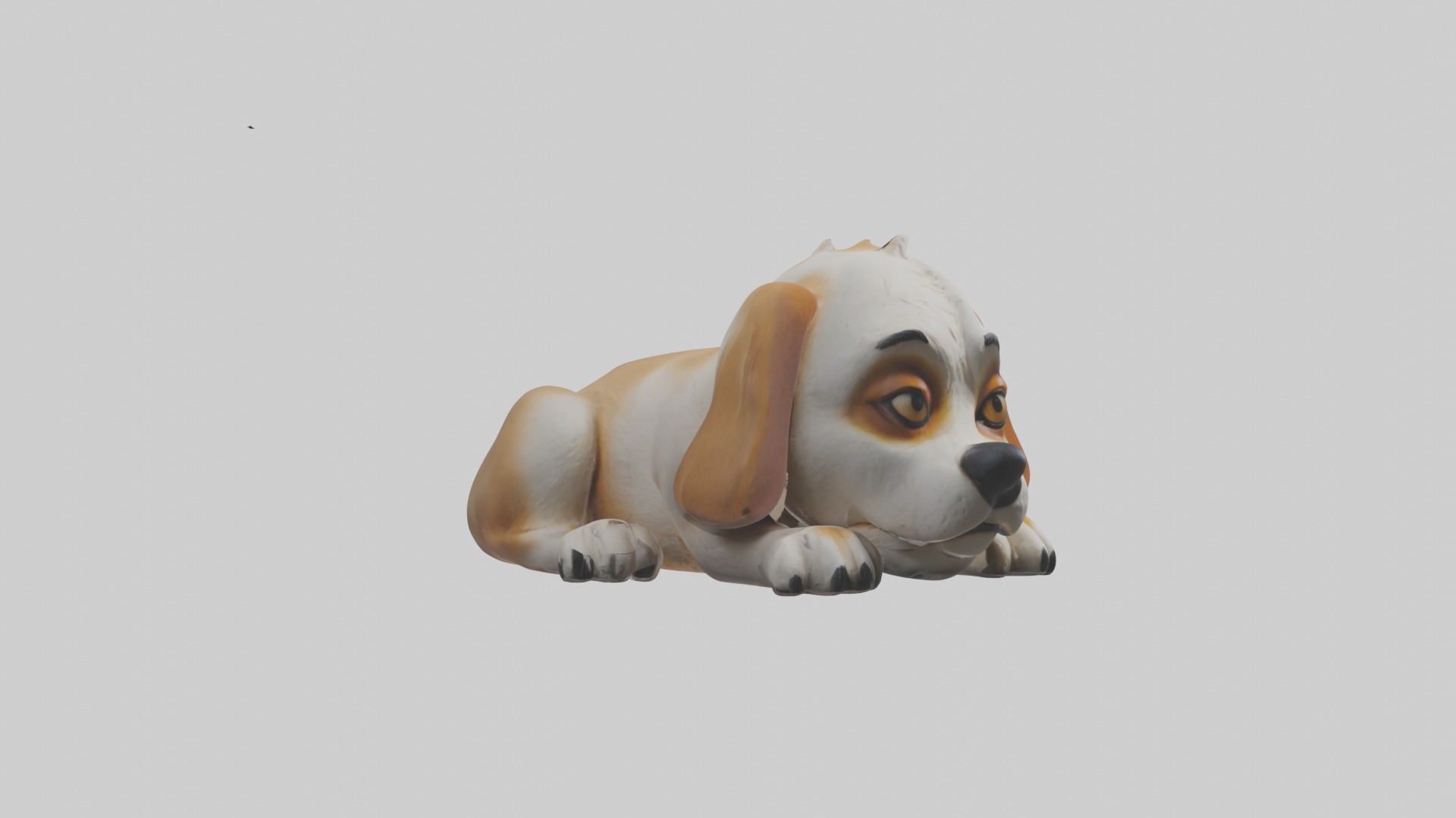 Lying Dog Model 1 Low-poly 3D model_5