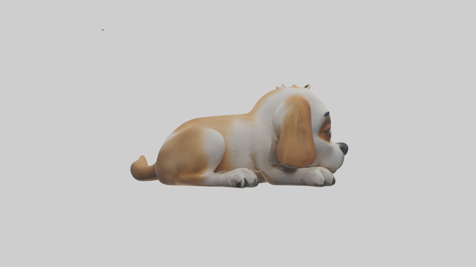 Lying Dog Model 1 Low-poly 3D model_7
