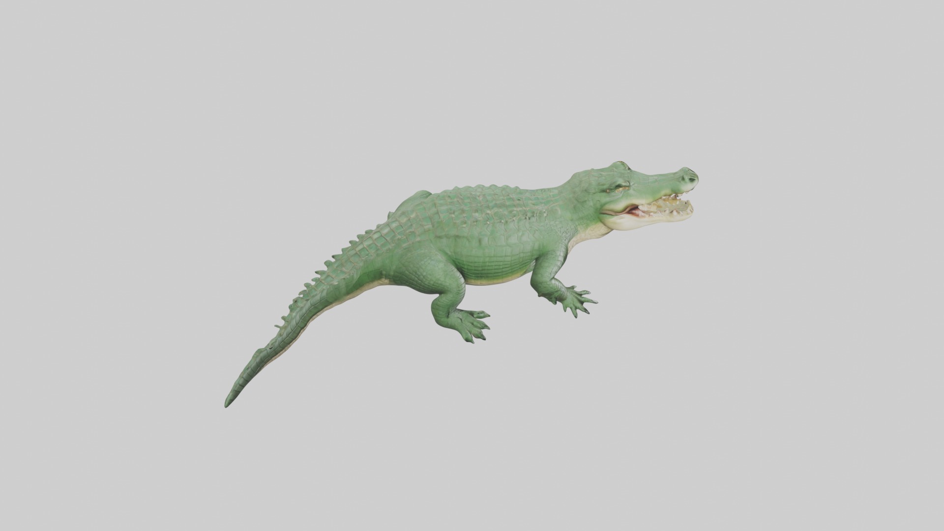 Lying Crocodile Model 1 Low-poly 3D model_12