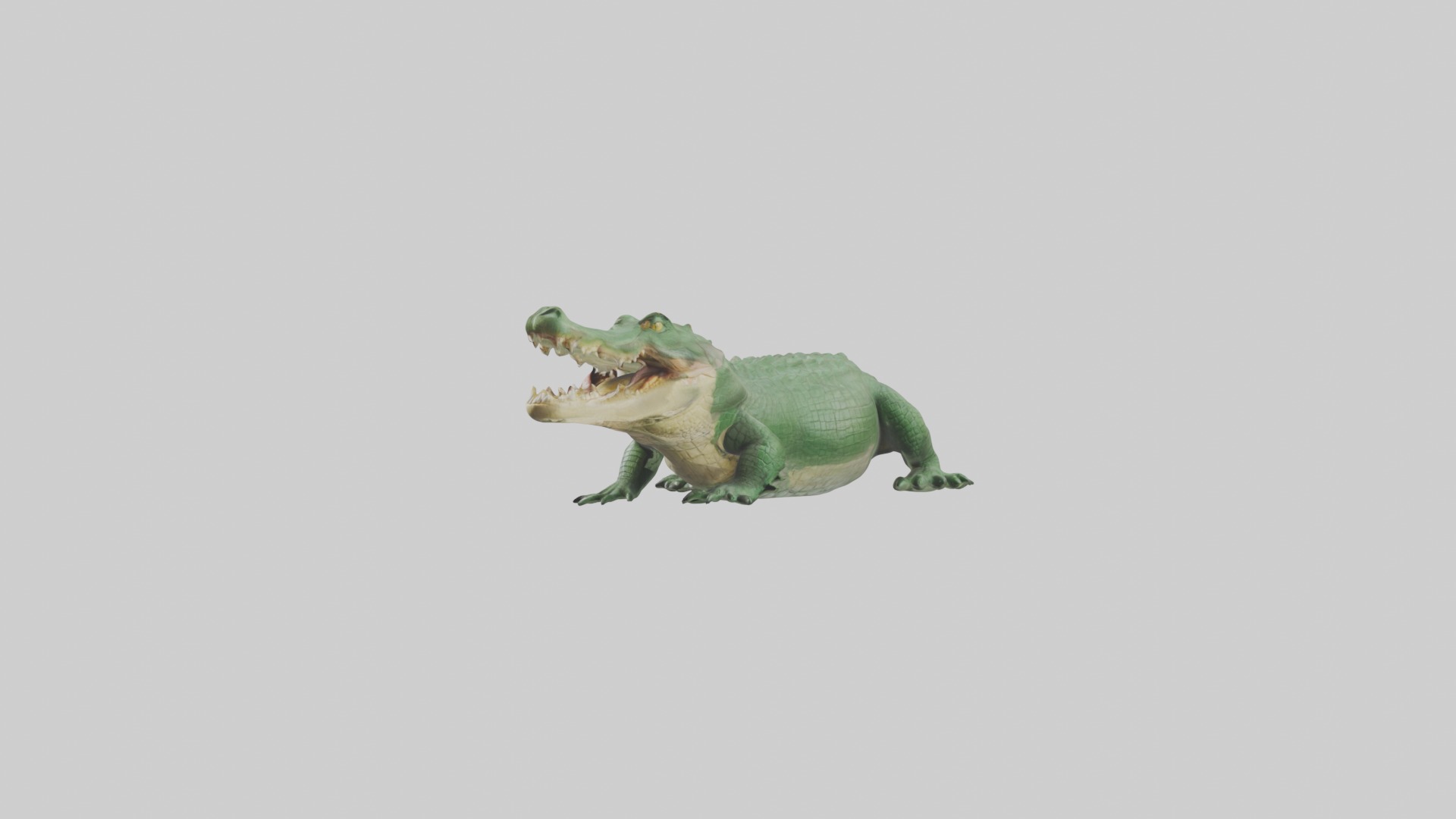 Lying Crocodile Model 1 Low-poly 3D model_3