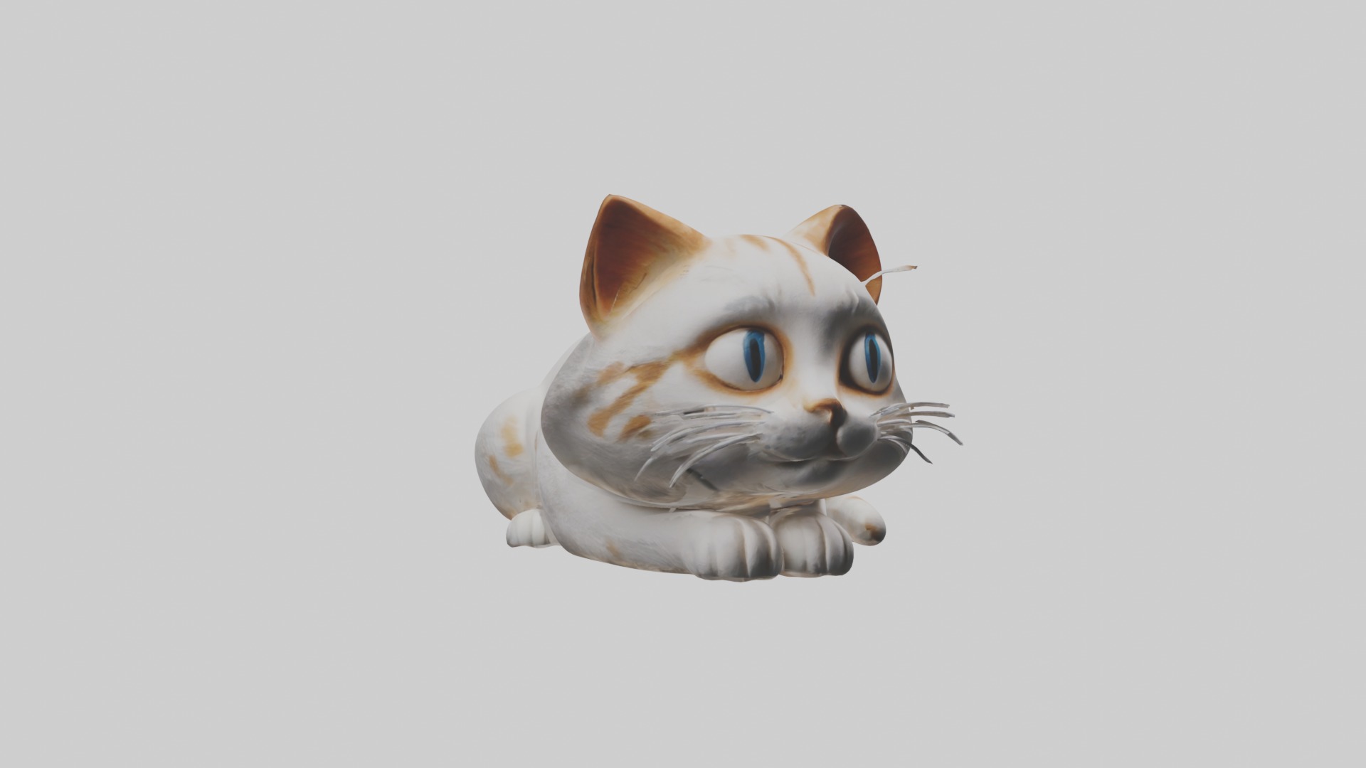 Lying Cat Model 1 Low-poly 3D model_5