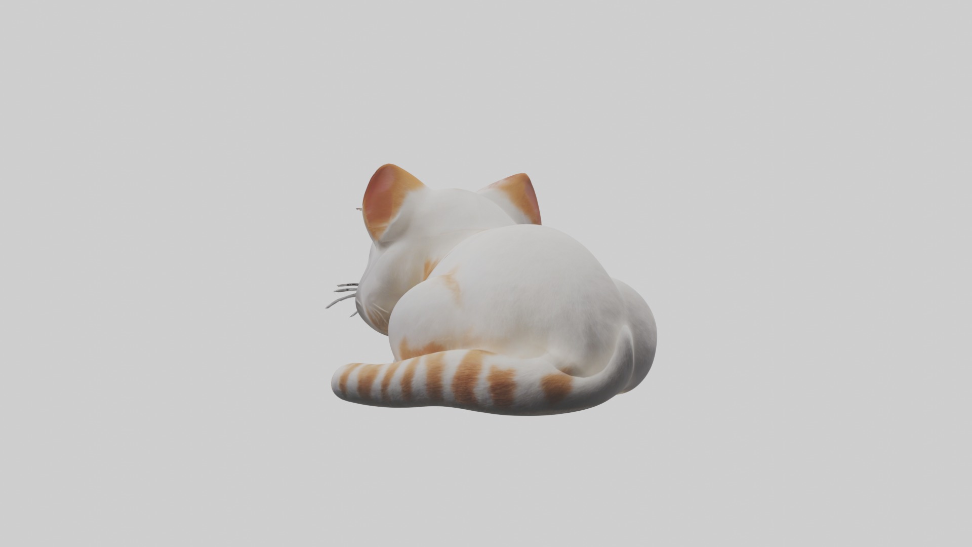 Lying Cat Model 1 Low-poly 3D model_2