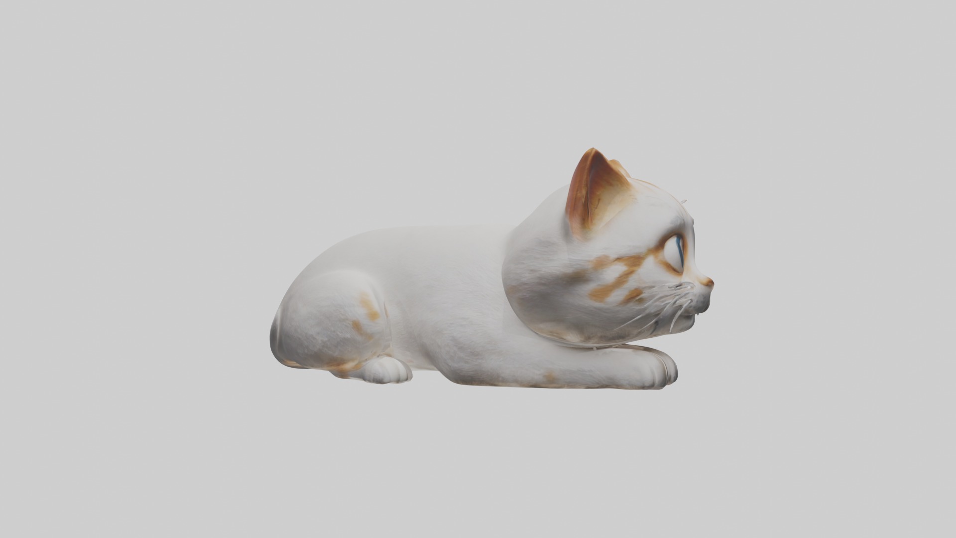 Lying Cat Model 1 Low-poly 3D model_7