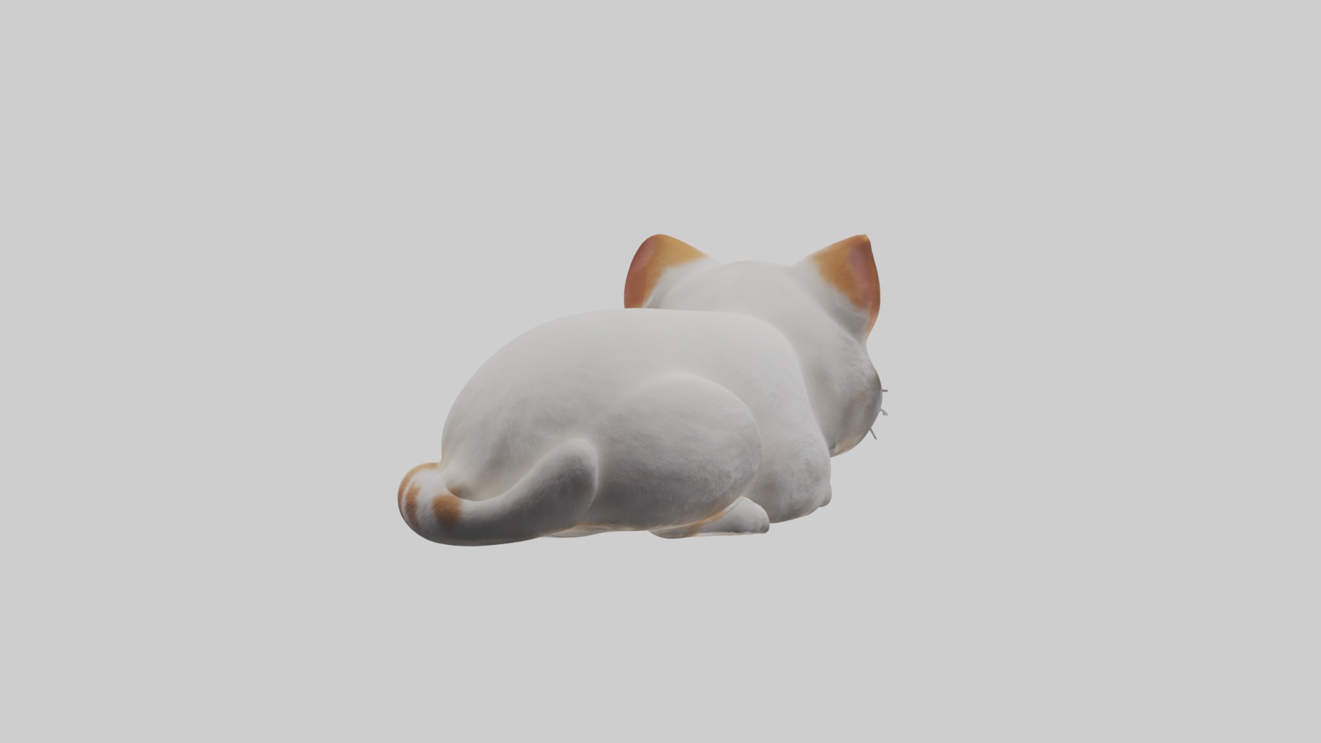 Lying Cat Model 1 Low-poly 3D model_1