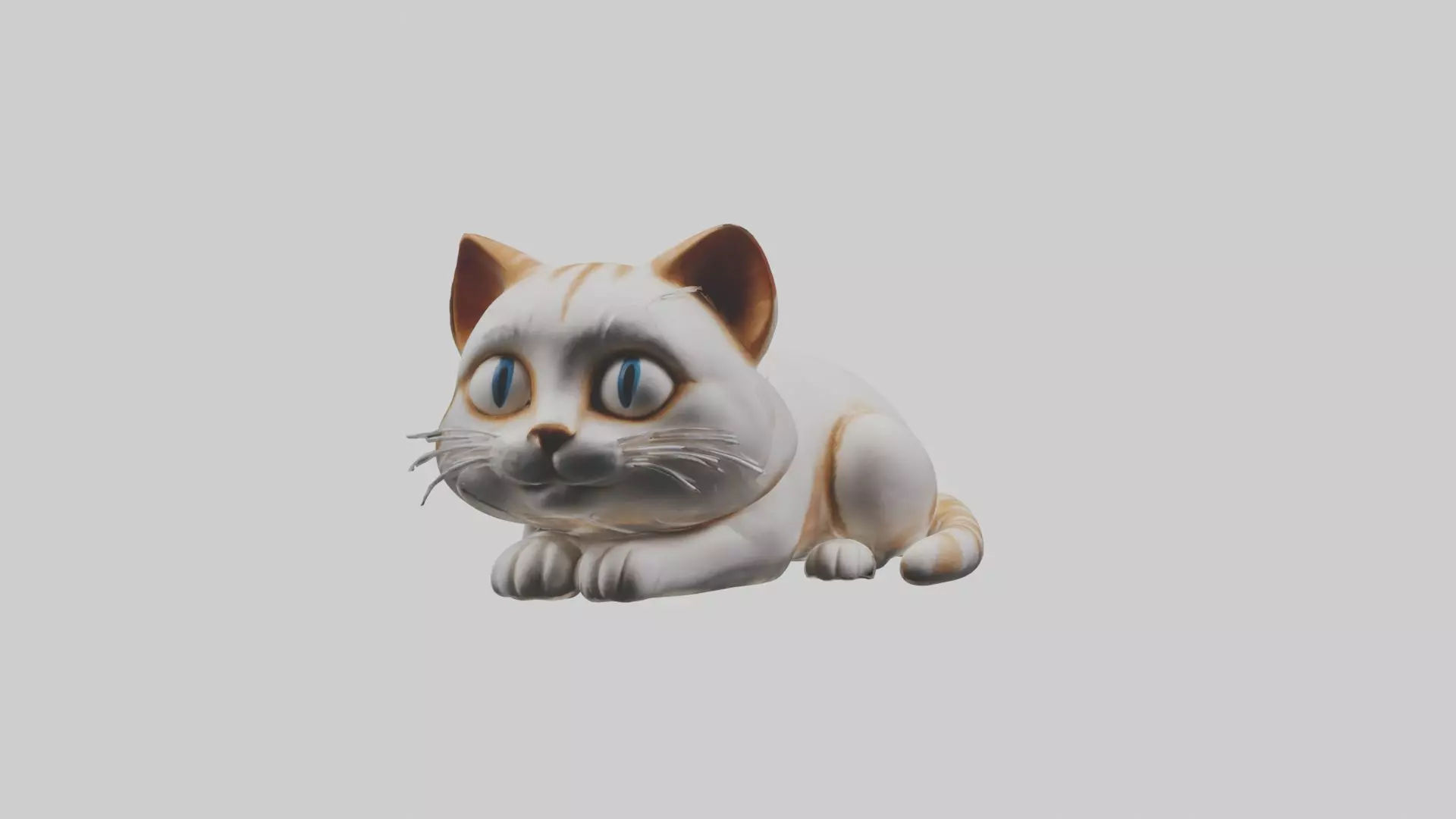 Lying Cat Model 1 Low-poly 3D model_0