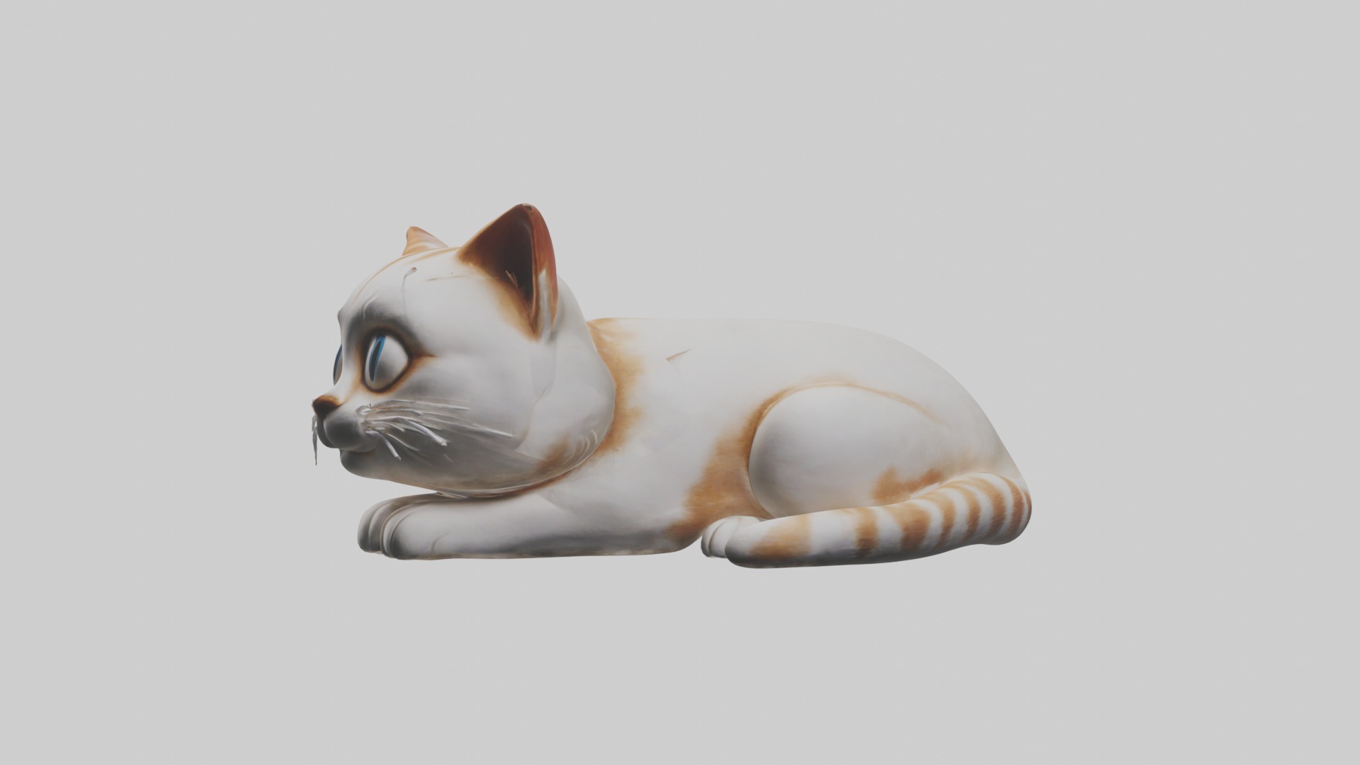 Lying Cat Model 1 Low-poly 3D model_4