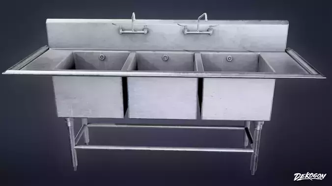 RESTAURANT - Sink Kitchen Commercial 01 - LOW POLY AND NANITE