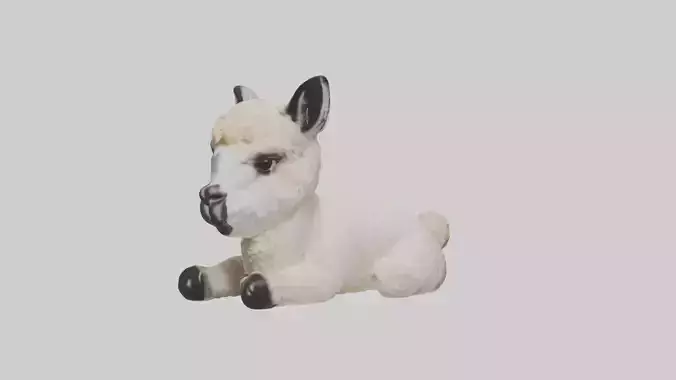 Lying Alpaca Model 1 Low-poly 3D model