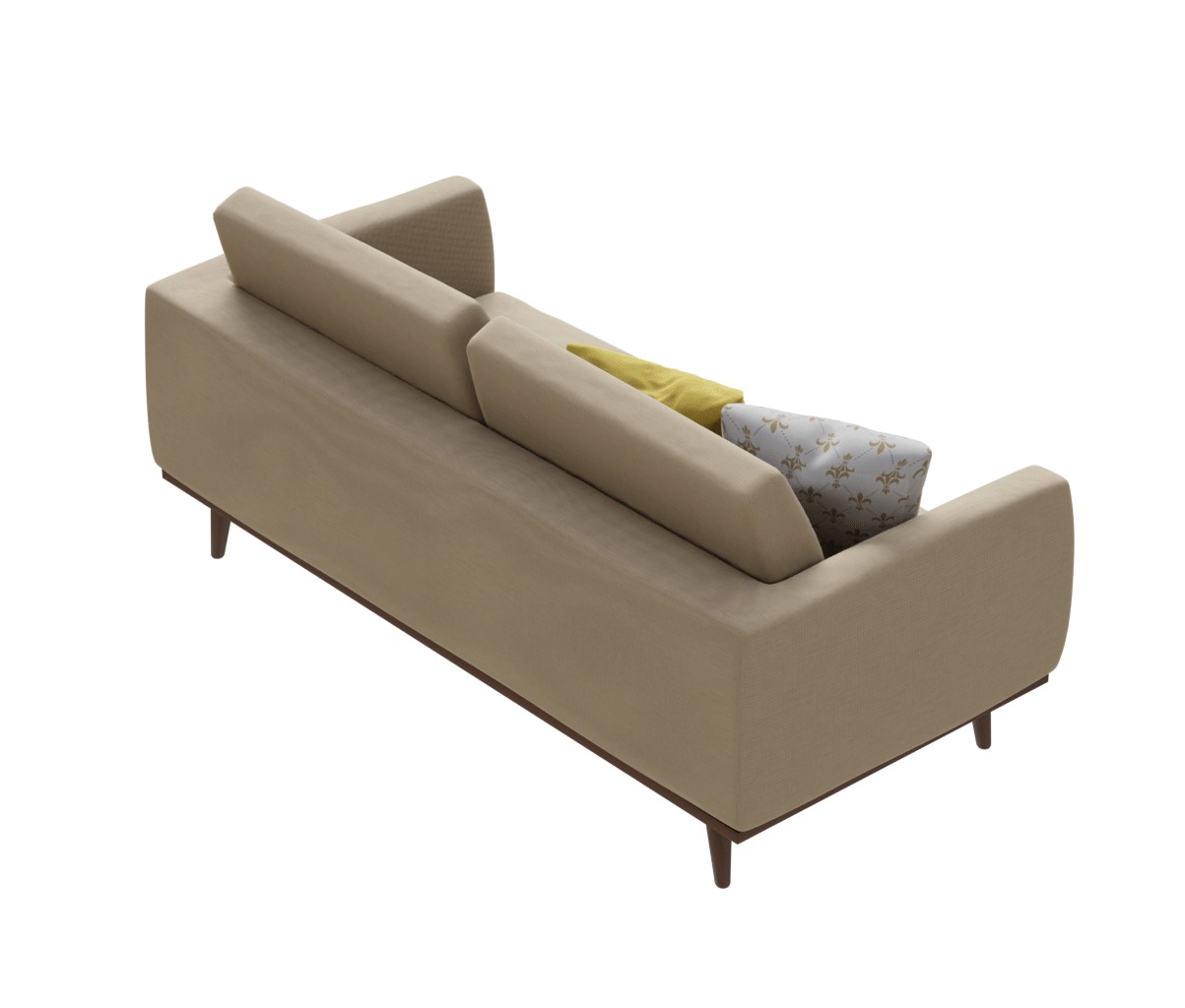 Living room sofa- AR VR 3D model_3