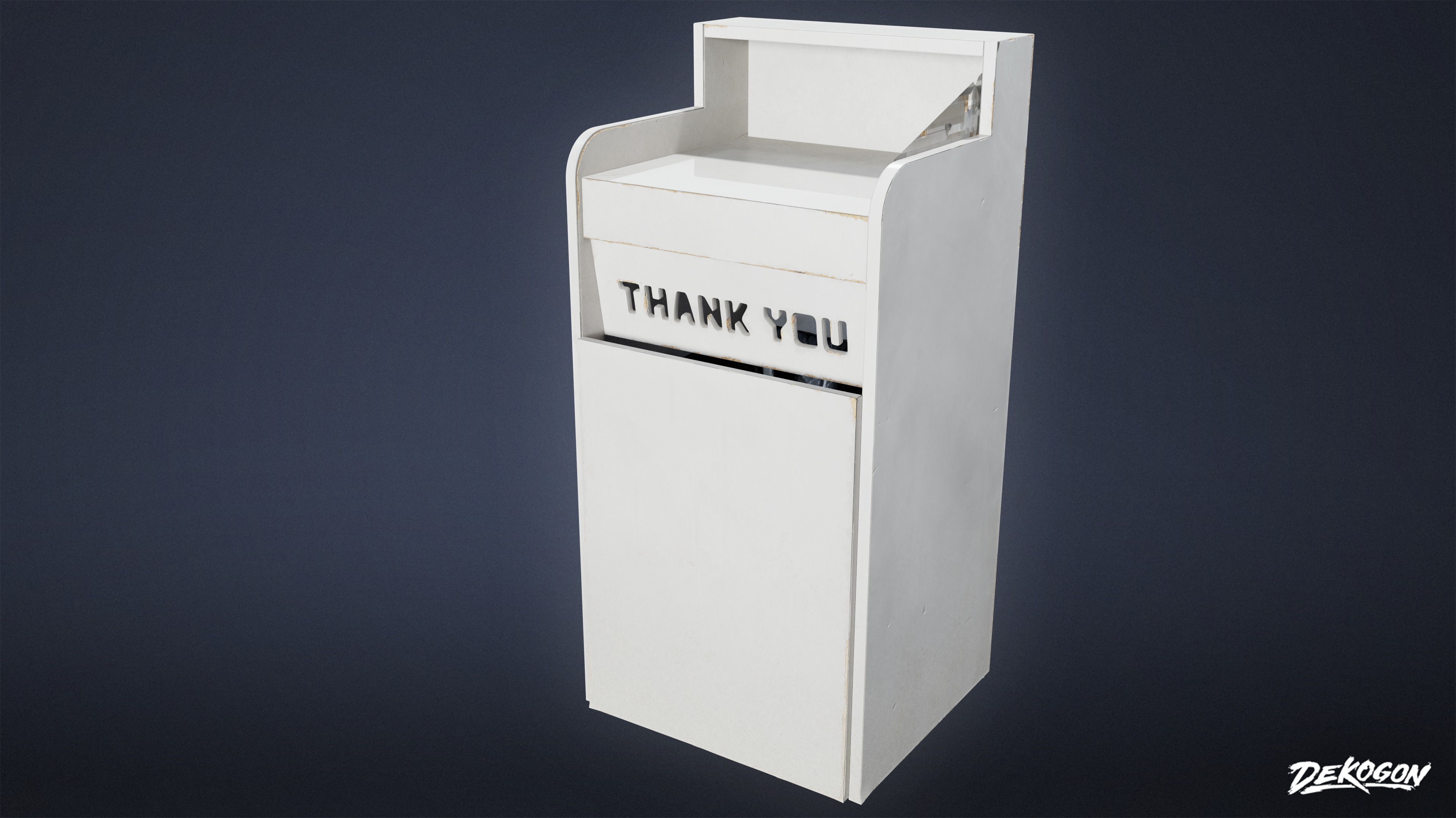 RESTAURANT - Trash Dining 01 - LOW POLY AND NANITE Low-poly 3D model_1