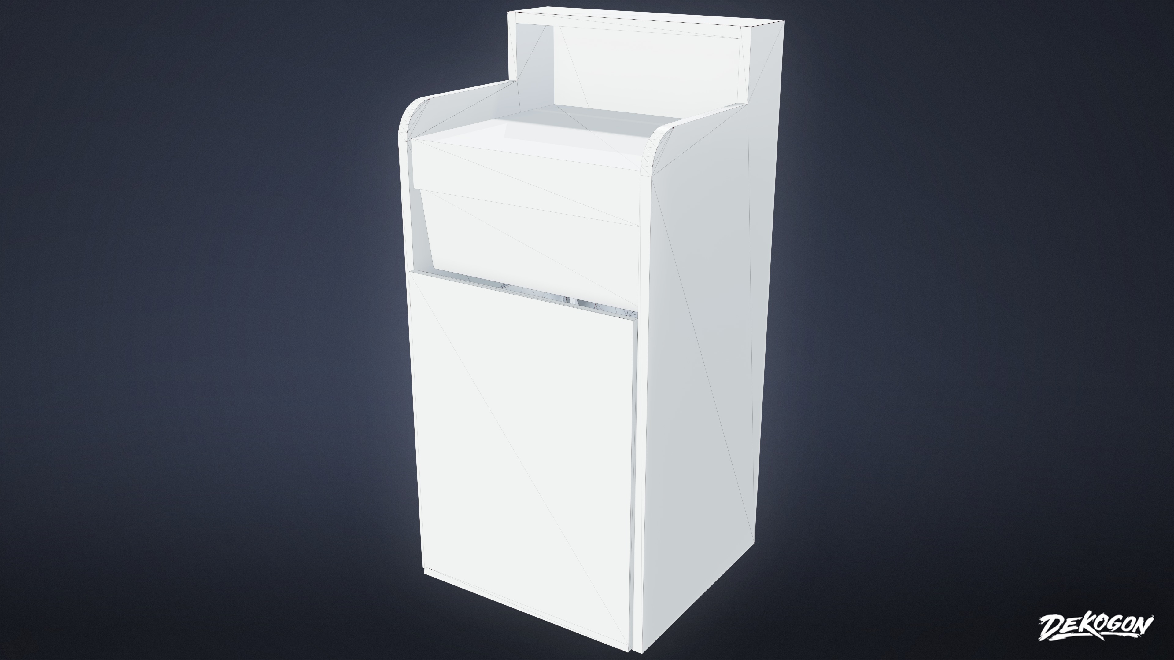 RESTAURANT - Trash Dining 01 - LOW POLY AND NANITE Low-poly 3D model_8