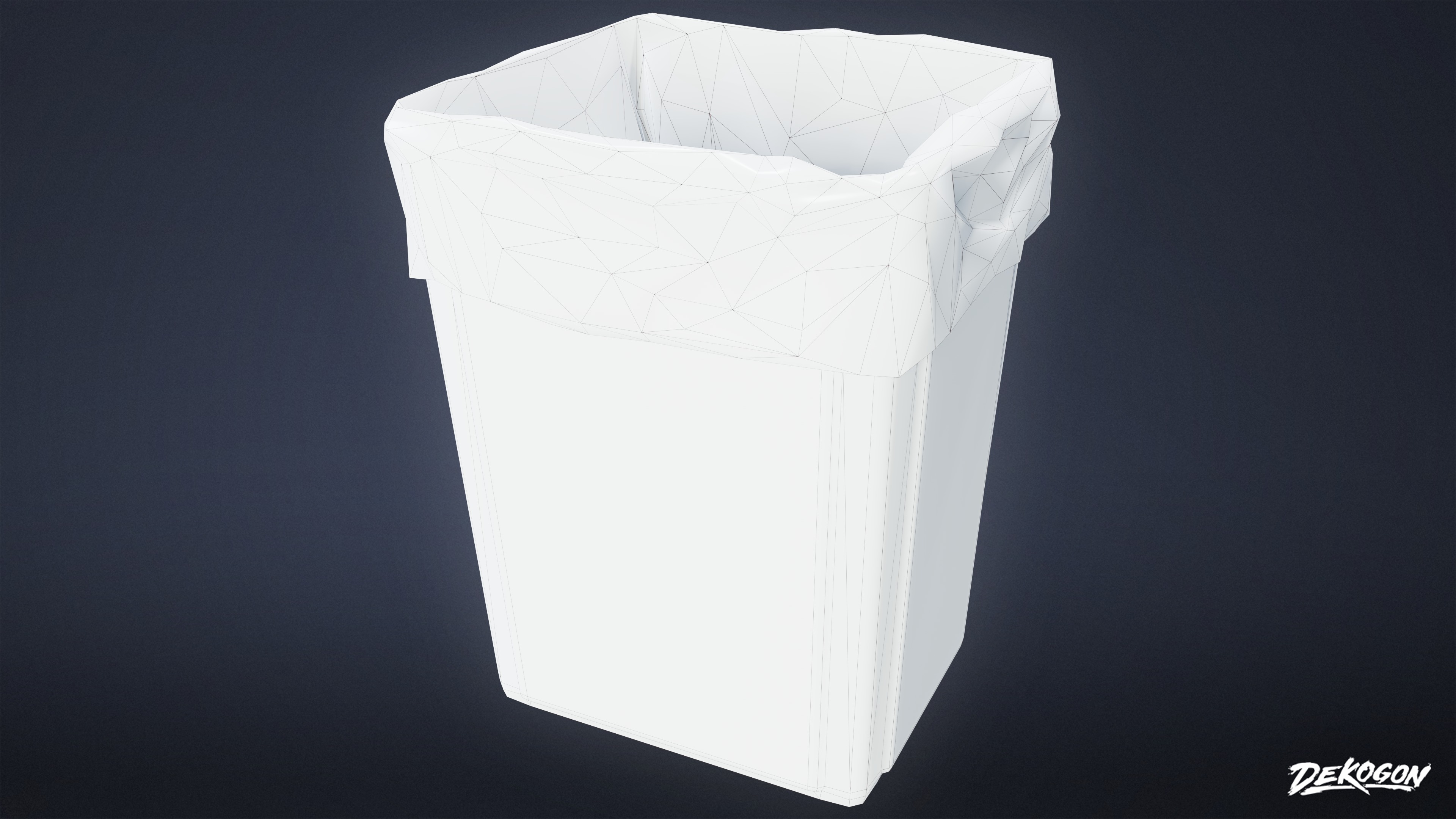 RESTAURANT - Trash Dining 01 - LOW POLY AND NANITE Low-poly 3D model_7