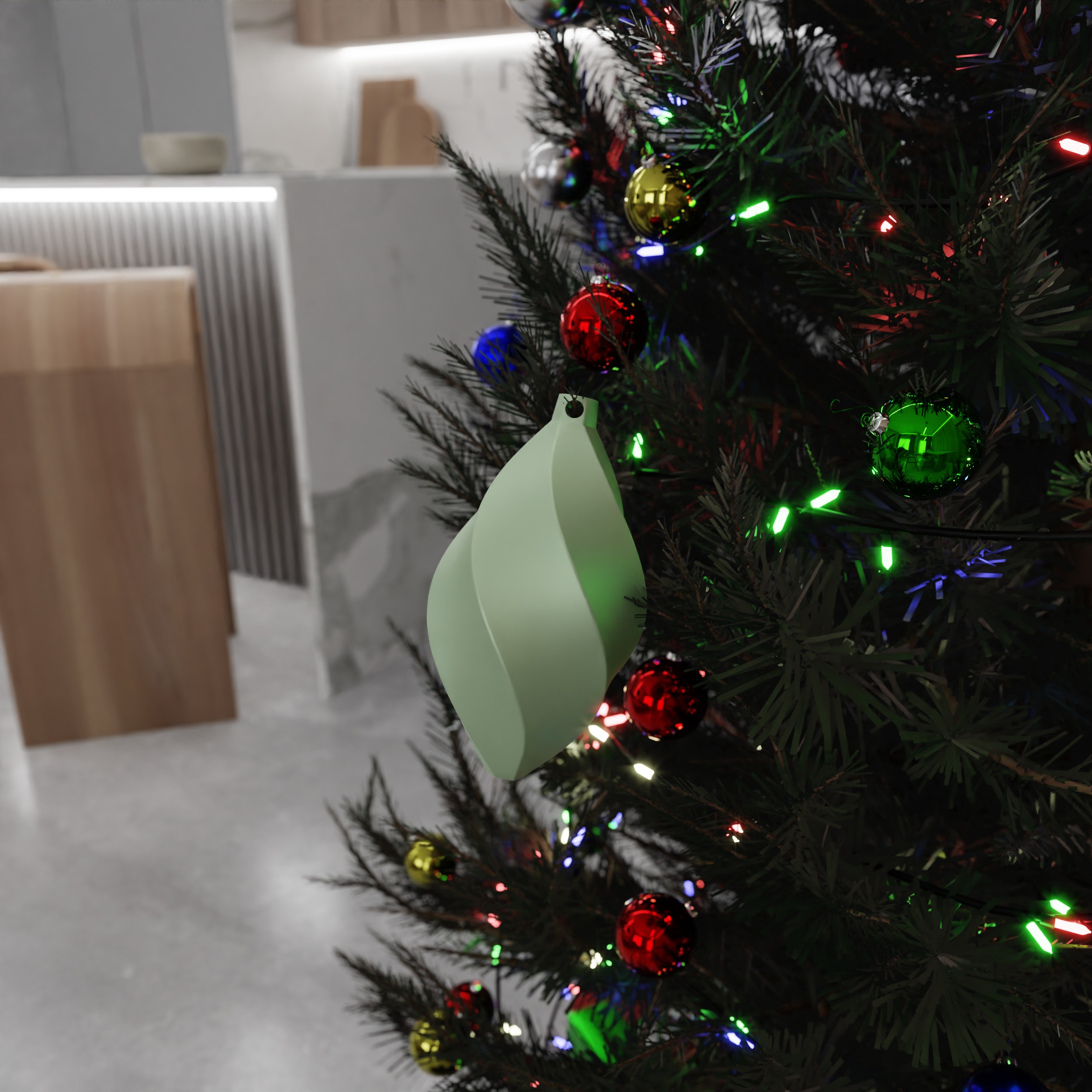 Twisted Tree Ornament - 204 3D print model_8