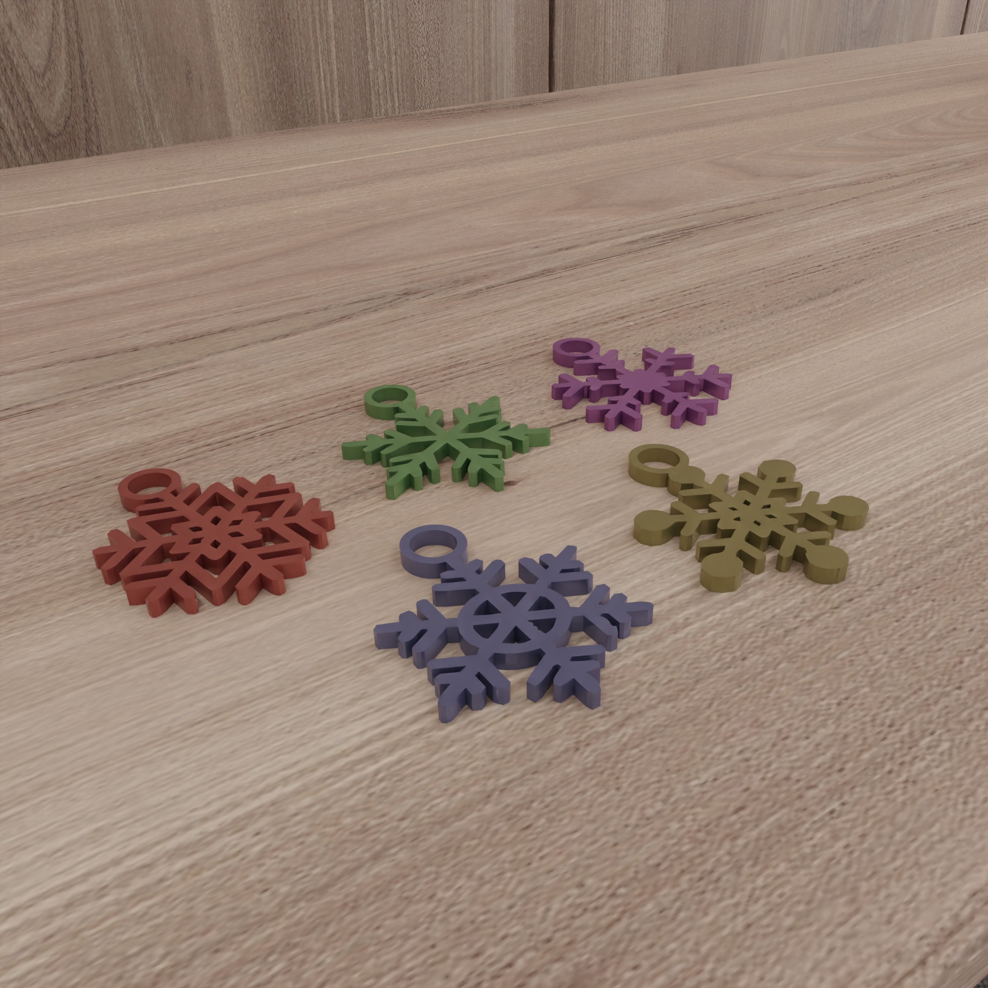 Christmas Snowflake Ornament STL File - 196 3D print model_11