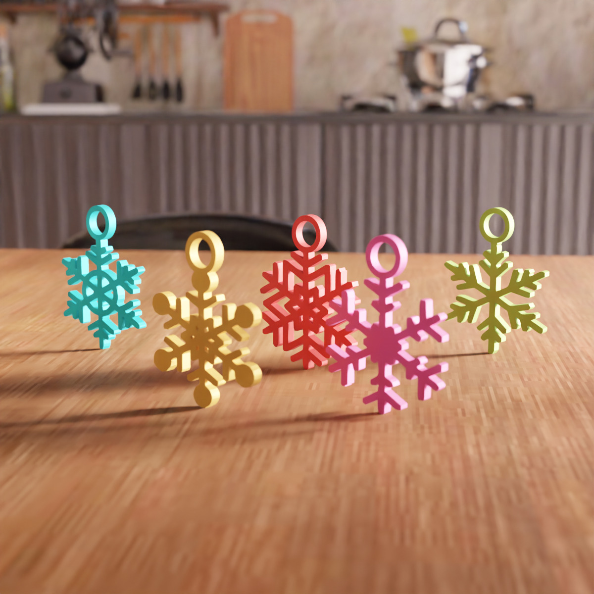 Christmas Snowflake Ornament STL File - 196 3D print model_3