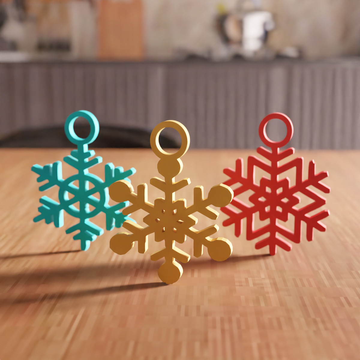 Christmas Snowflake Ornament STL File - 196 3D print model_4