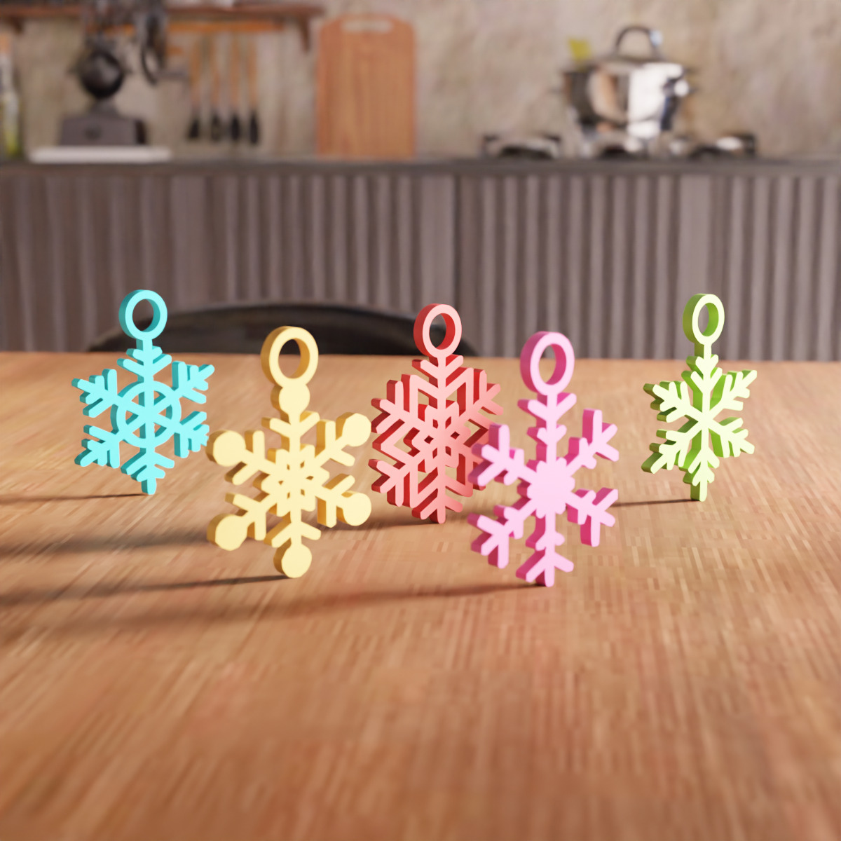 Christmas Snowflake Ornament STL File - 196 3D print model_1