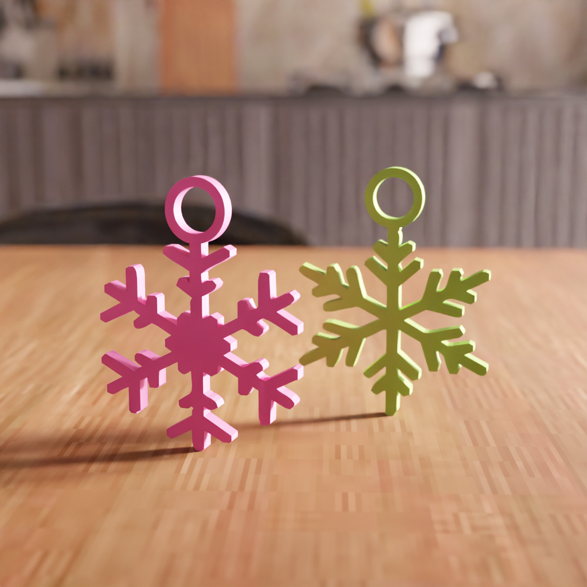 Christmas Snowflake Ornament STL File - 196 3D print model_2