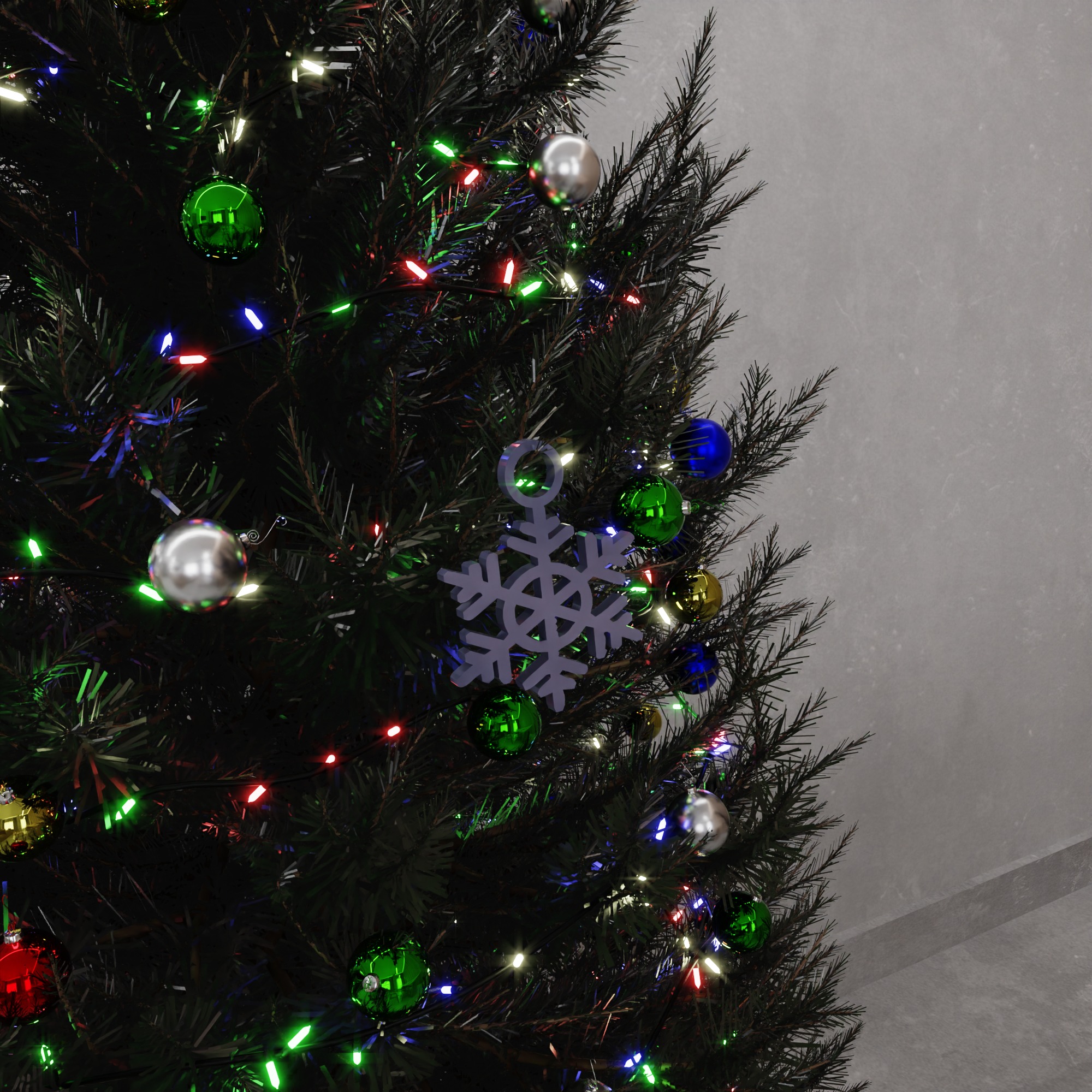 Christmas Snowflake Ornament STL File - 196 3D print model_13