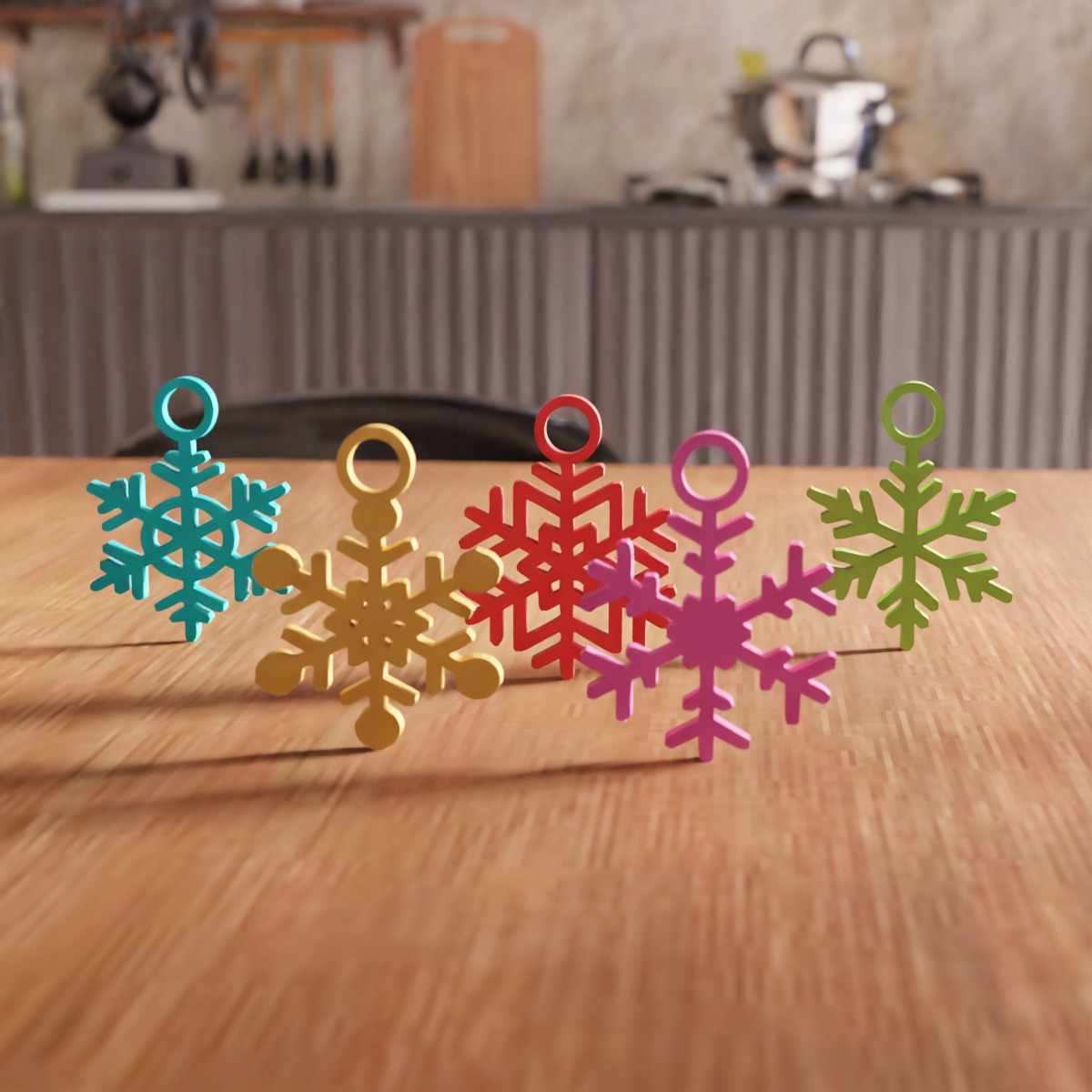 Christmas Snowflake Ornament STL File - 196 3D print model_7
