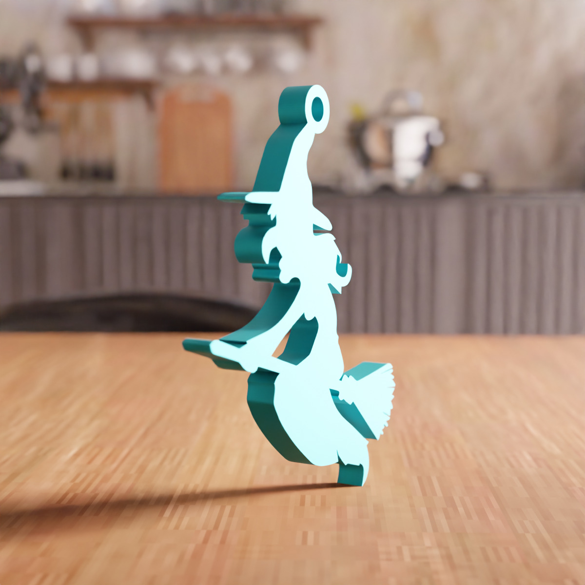 Christmas Witch Ornament STL File - 197 3D print model_6