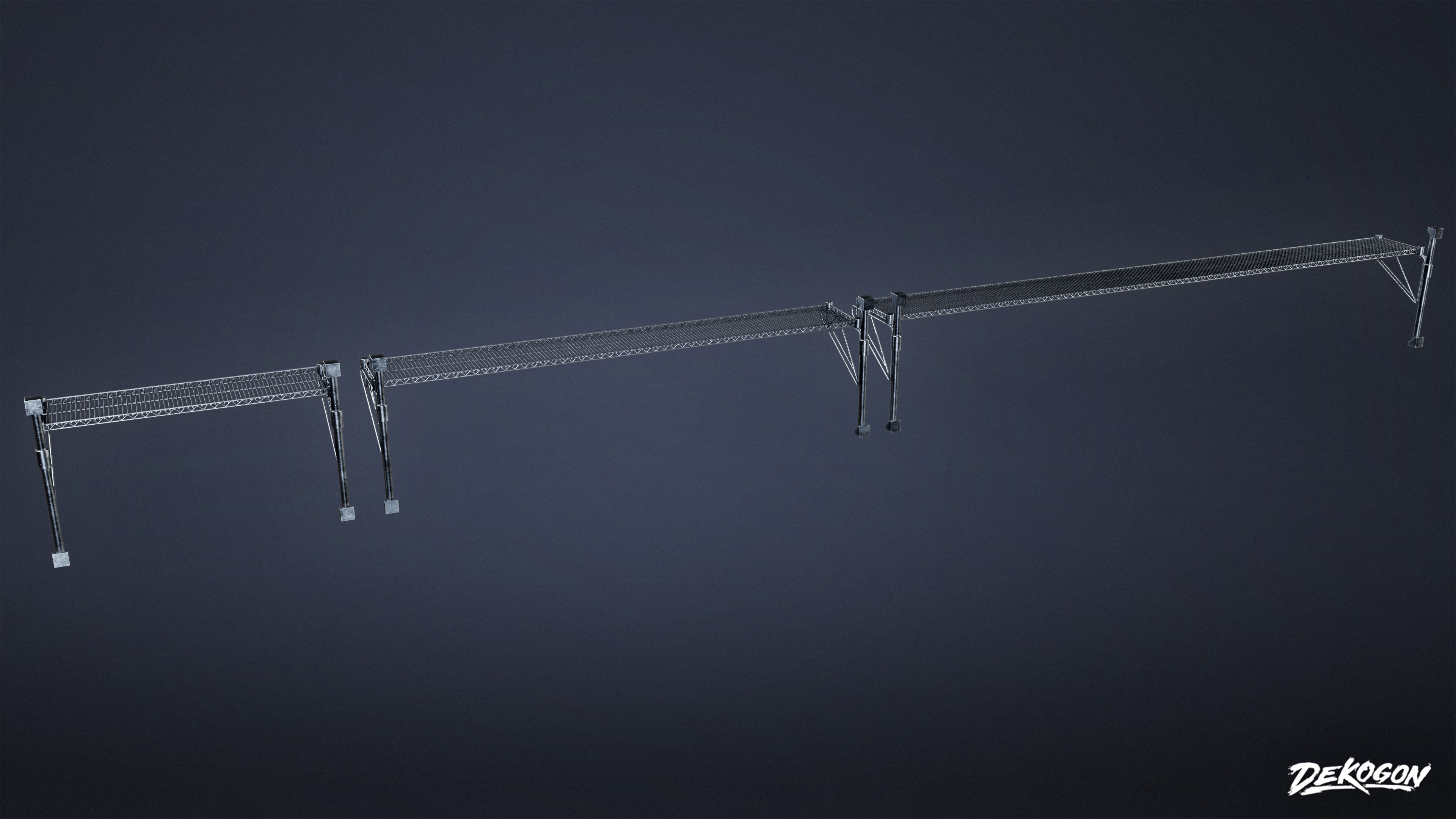 RESTAURANT - Wall Shelves 01 - LOW POLY AND NANITE Low-poly 3D model_2