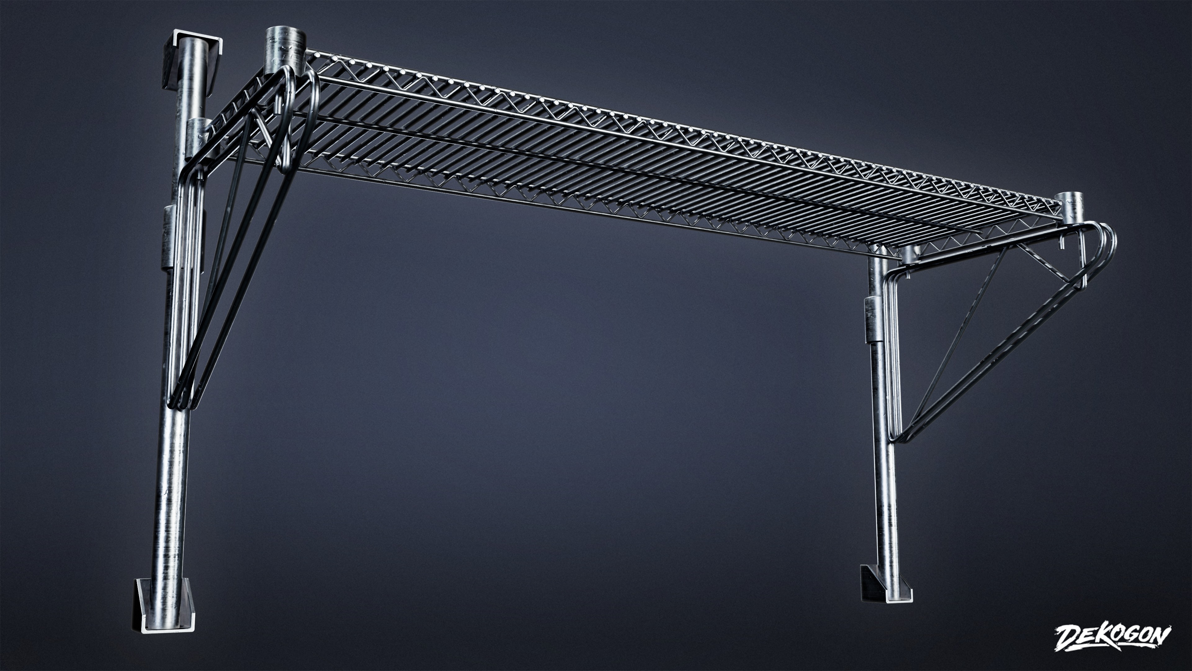 RESTAURANT - Wall Shelves 01 - LOW POLY AND NANITE Low-poly 3D model_4