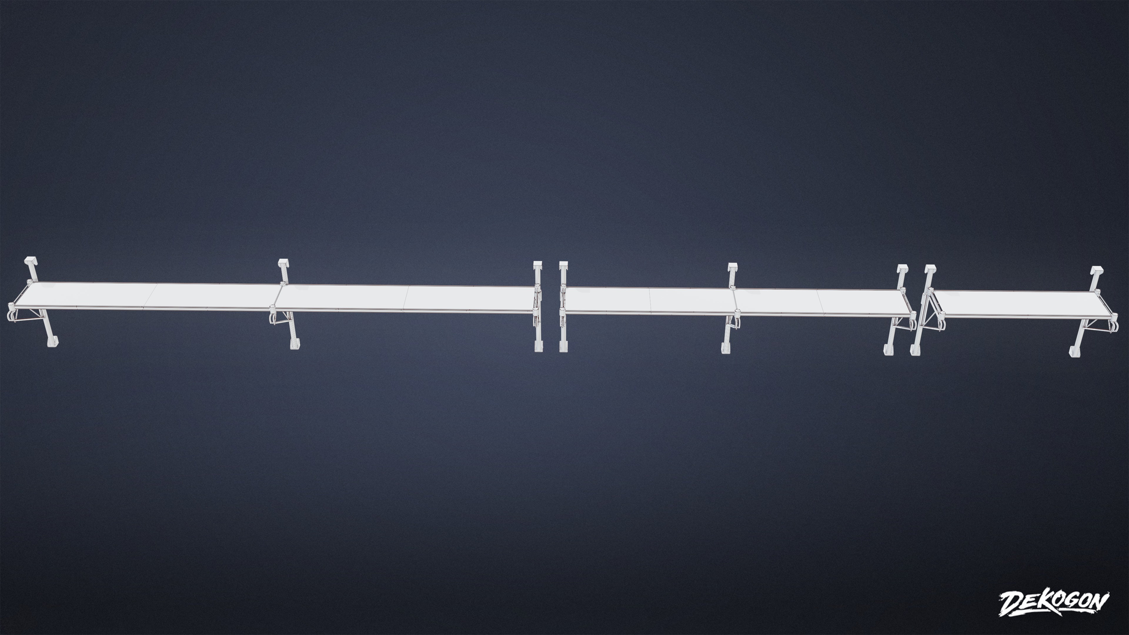 RESTAURANT - Wall Shelves 01 - LOW POLY AND NANITE Low-poly 3D model_7