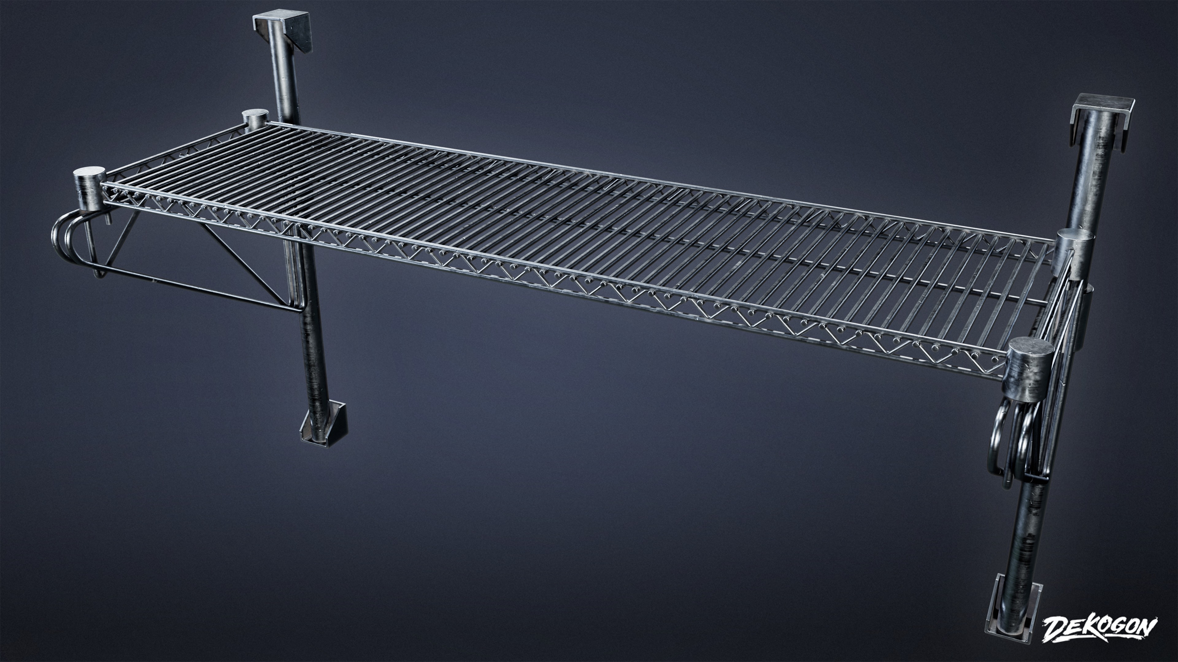 RESTAURANT - Wall Shelves 01 - LOW POLY AND NANITE Low-poly 3D model_3