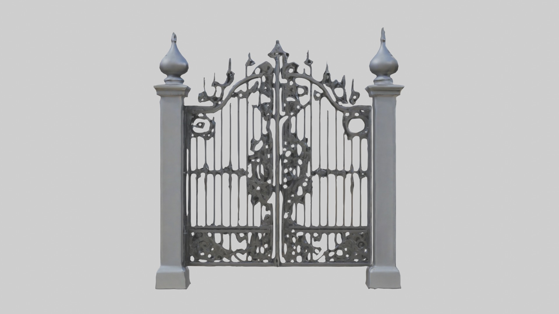 Irongate Model Low-poly 3D model_7