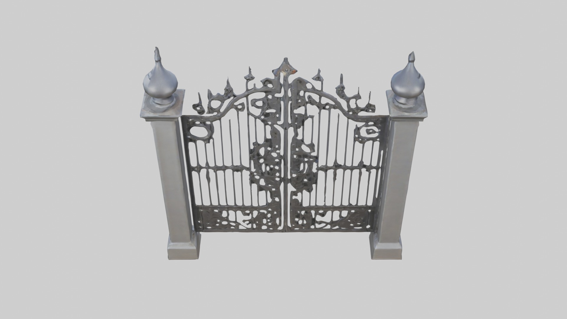 Irongate Model Low-poly 3D model_11