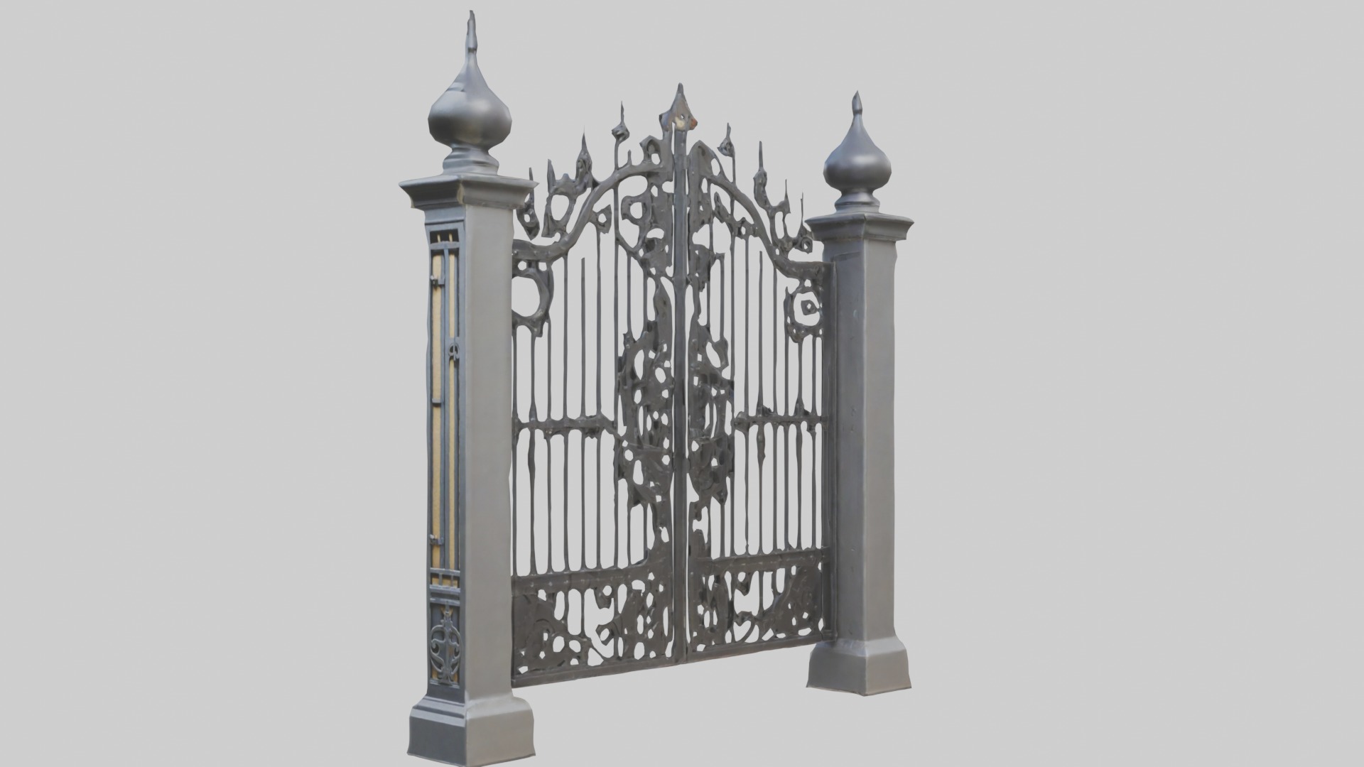 Irongate Model Low-poly 3D model_4