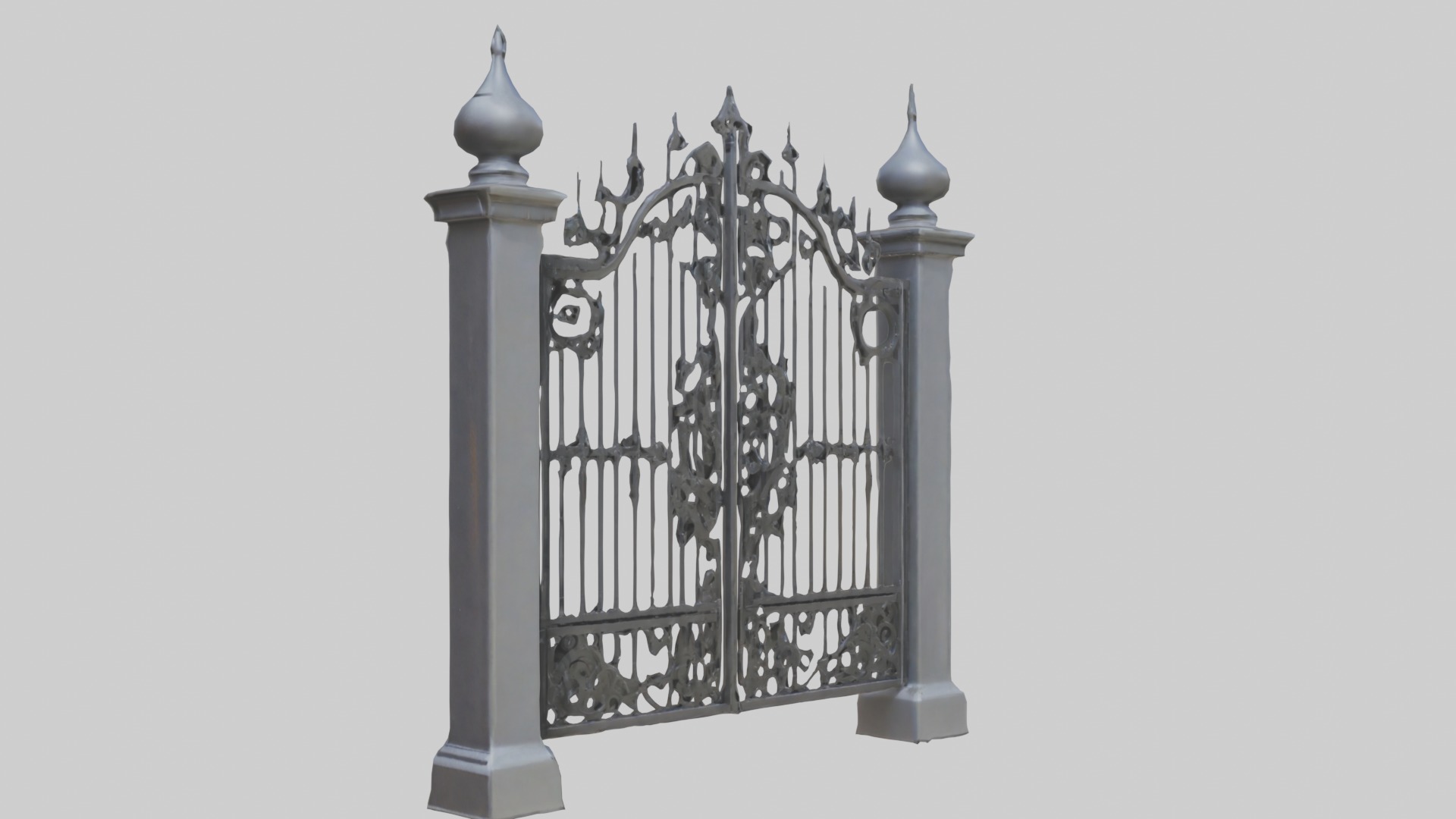 Irongate Model Low-poly 3D model_2