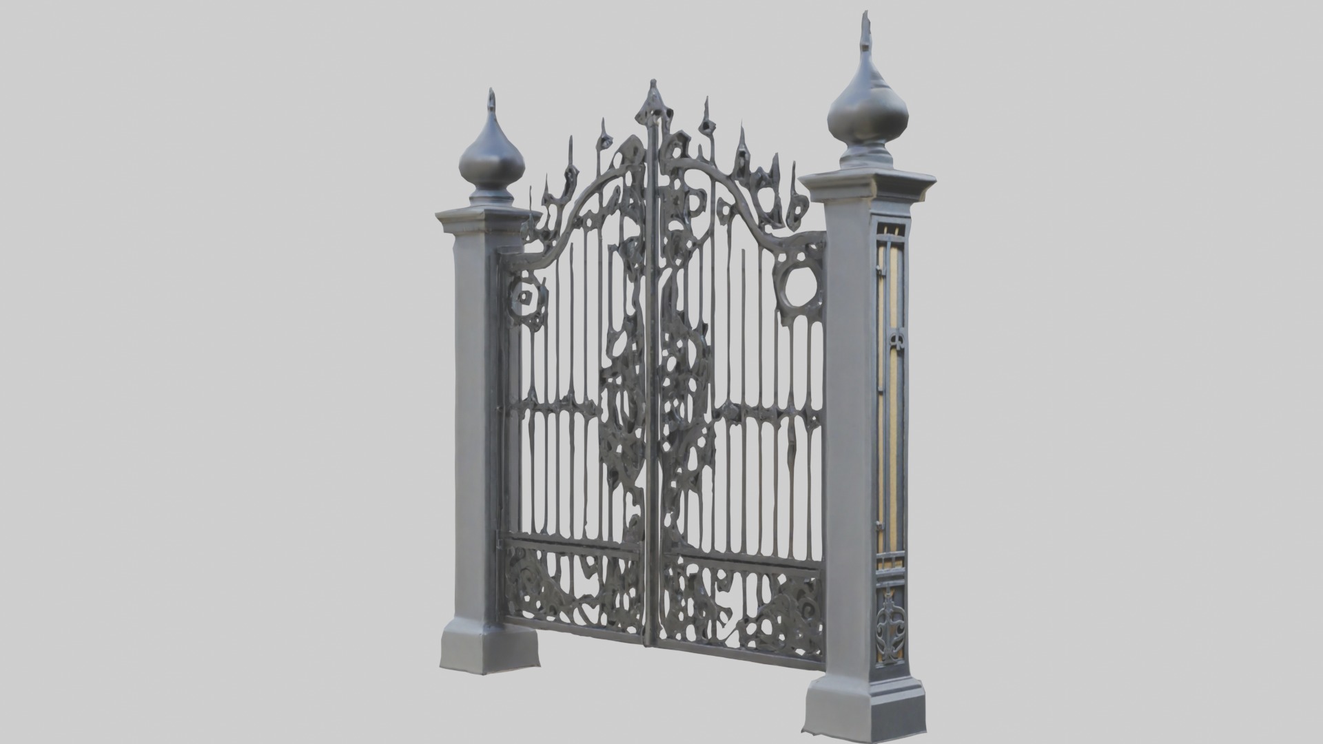 Irongate Model Low-poly 3D model_5