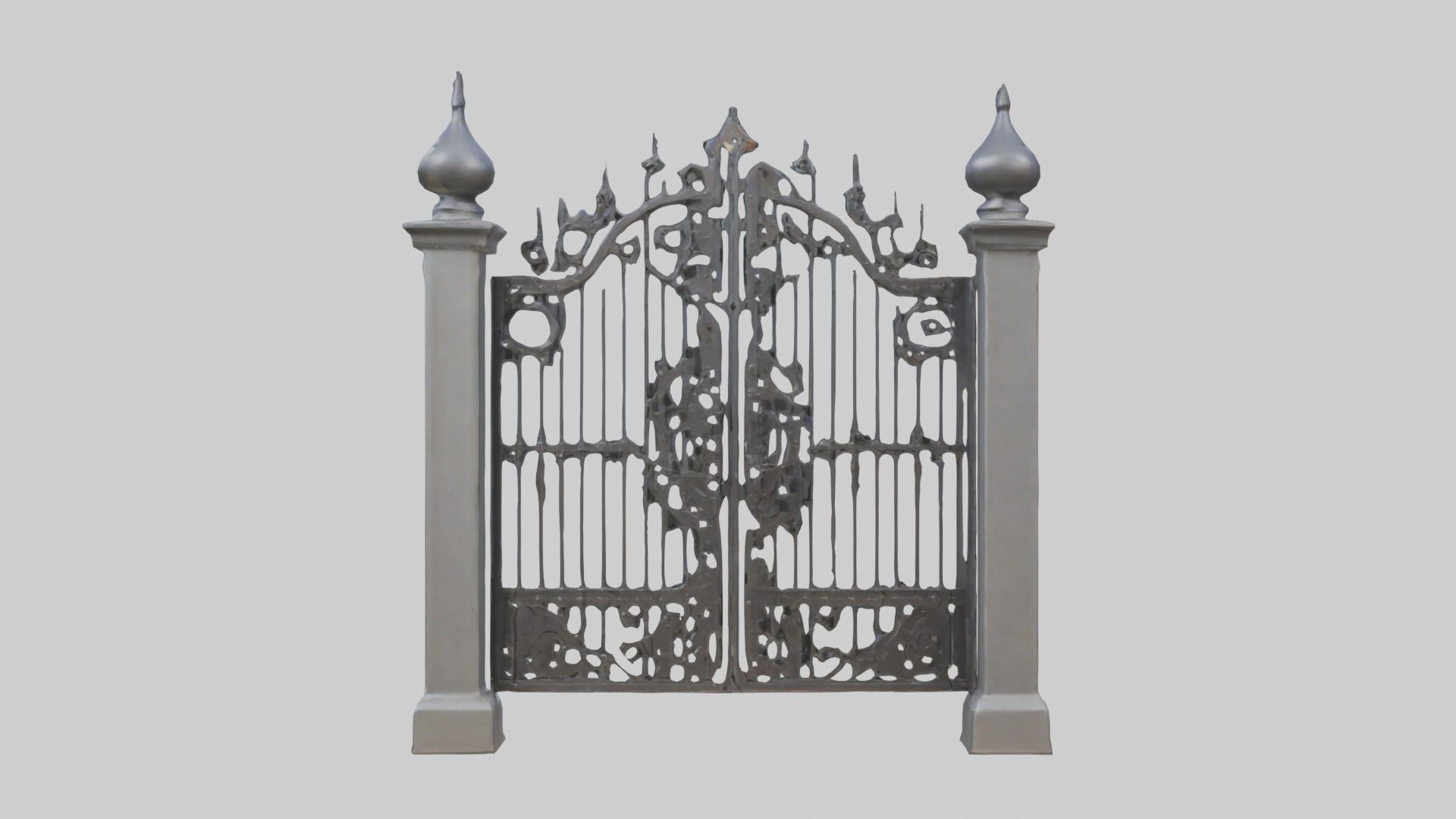 Irongate Model Low-poly 3D model_6