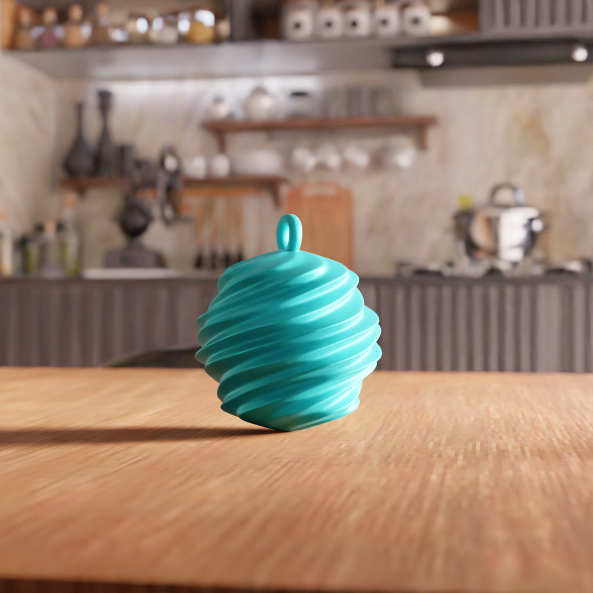 Twist Ball Ornament STL File - 200 3D print model_3
