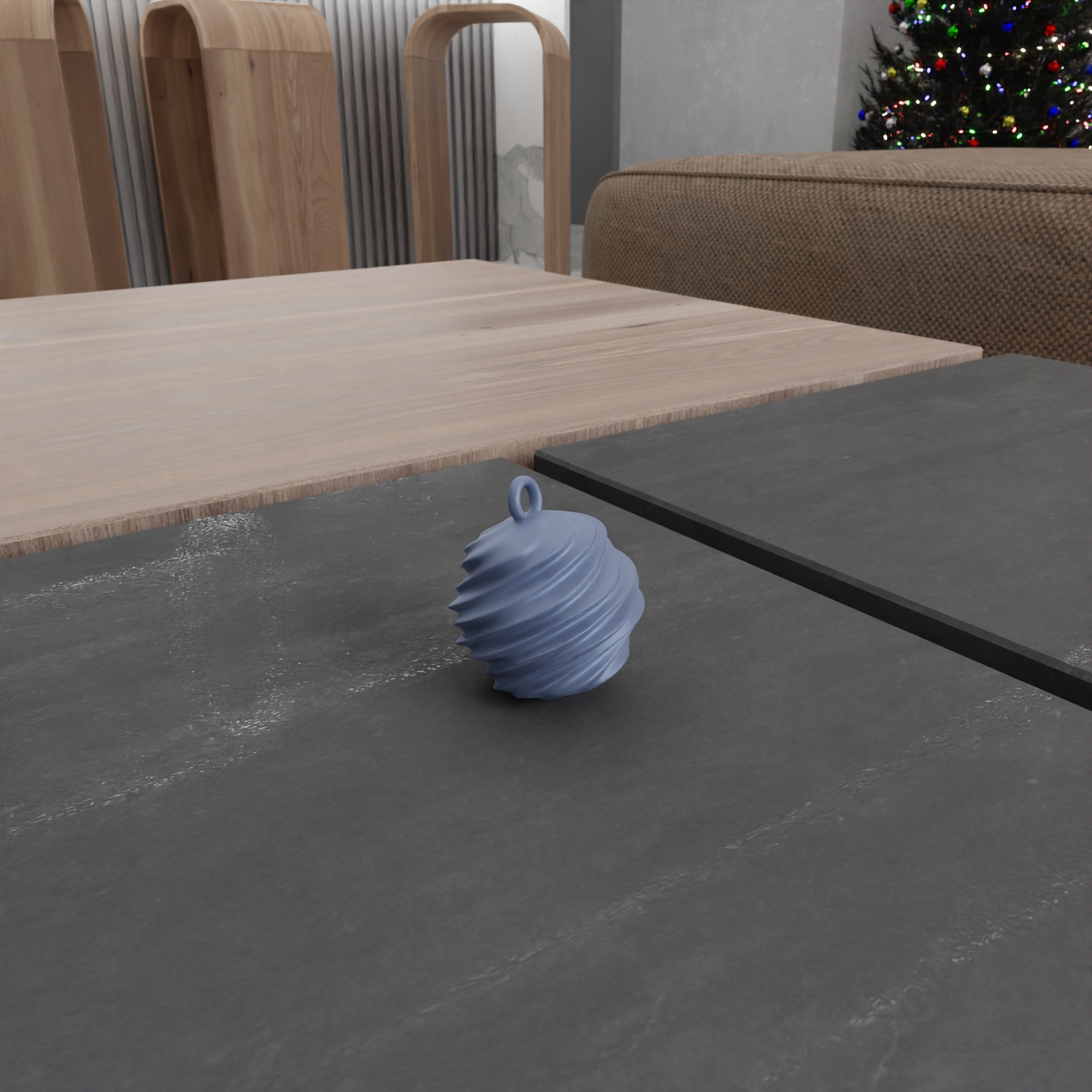 Twist Ball Ornament STL File - 200 3D print model_11