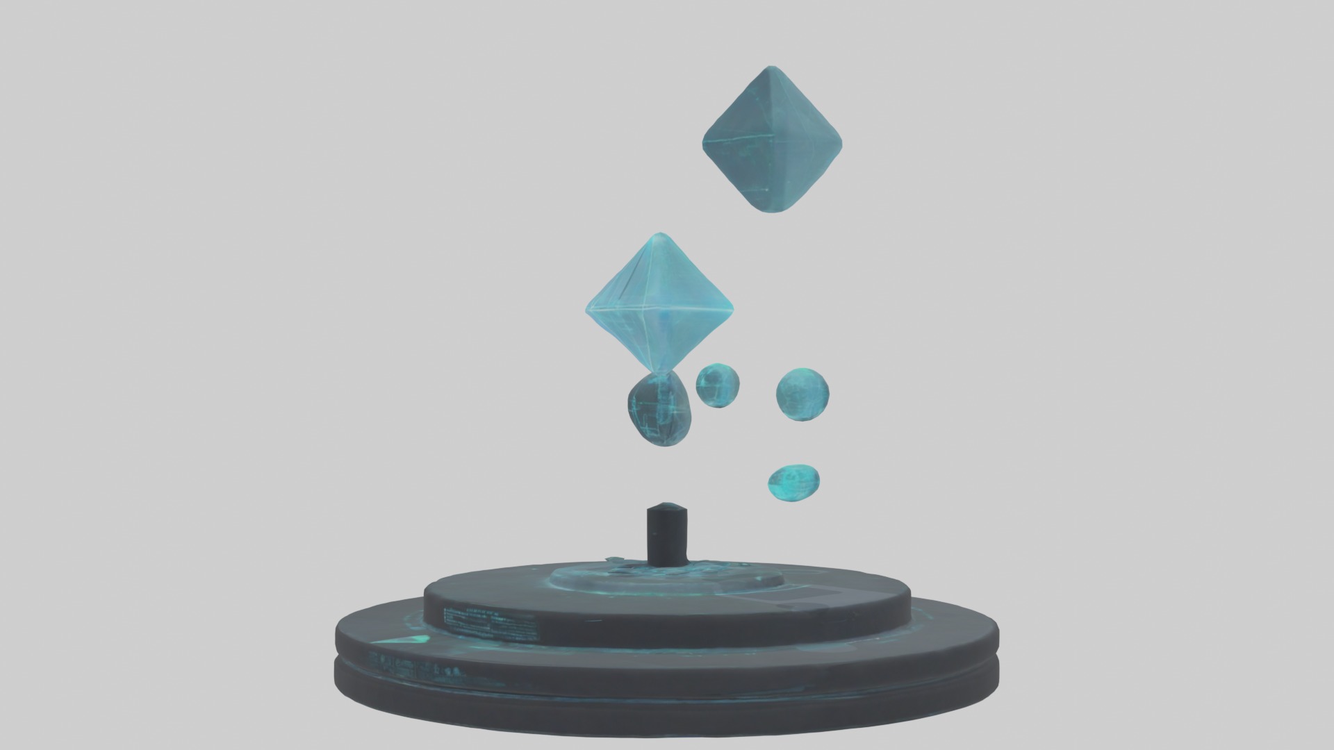 Interactive Hologram 1 Low-poly 3D model_4