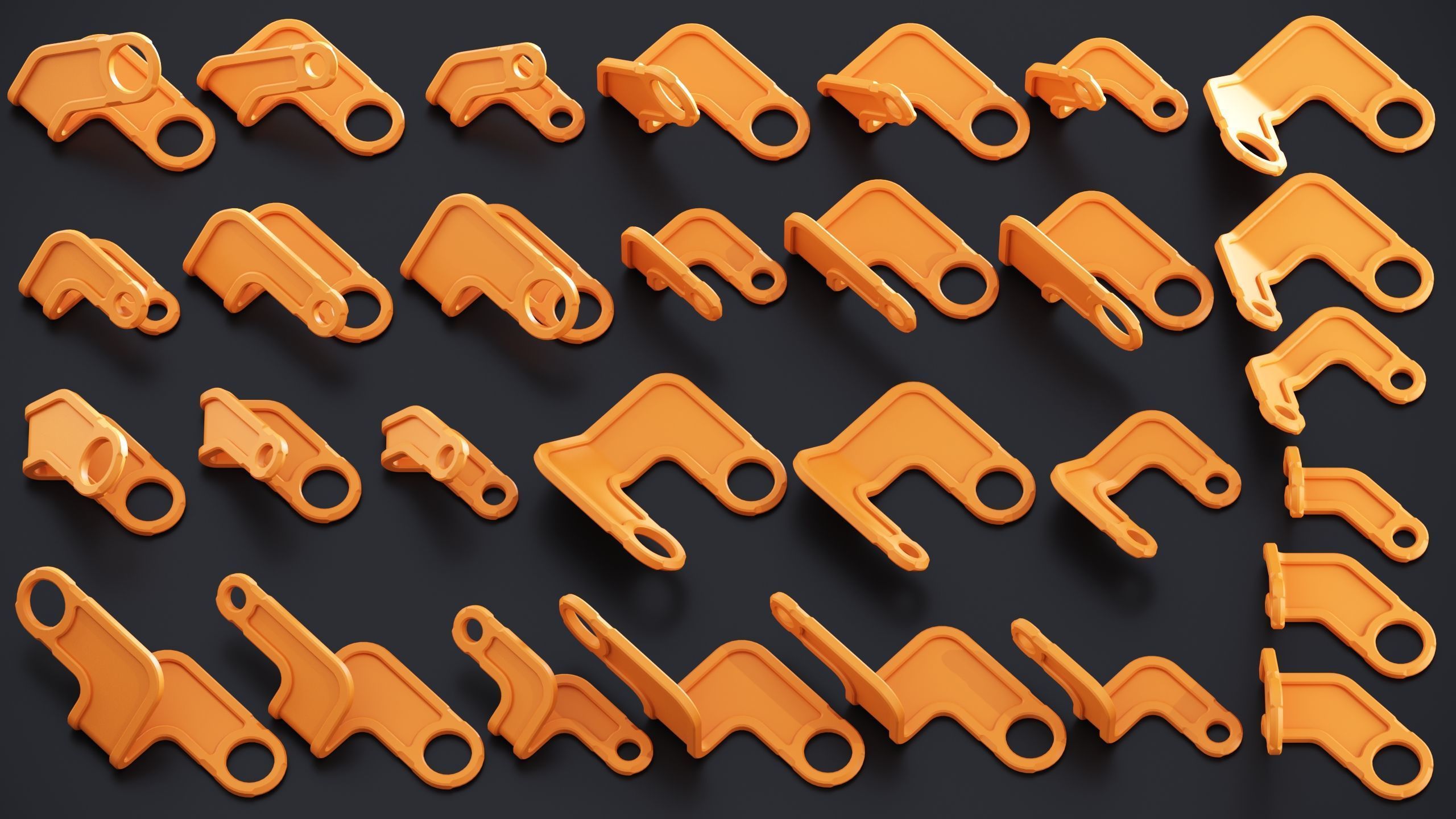 Sci-Fi Hard Surface Kitbash 338 PIECES APack Vol01 Low-poly 3D model_3