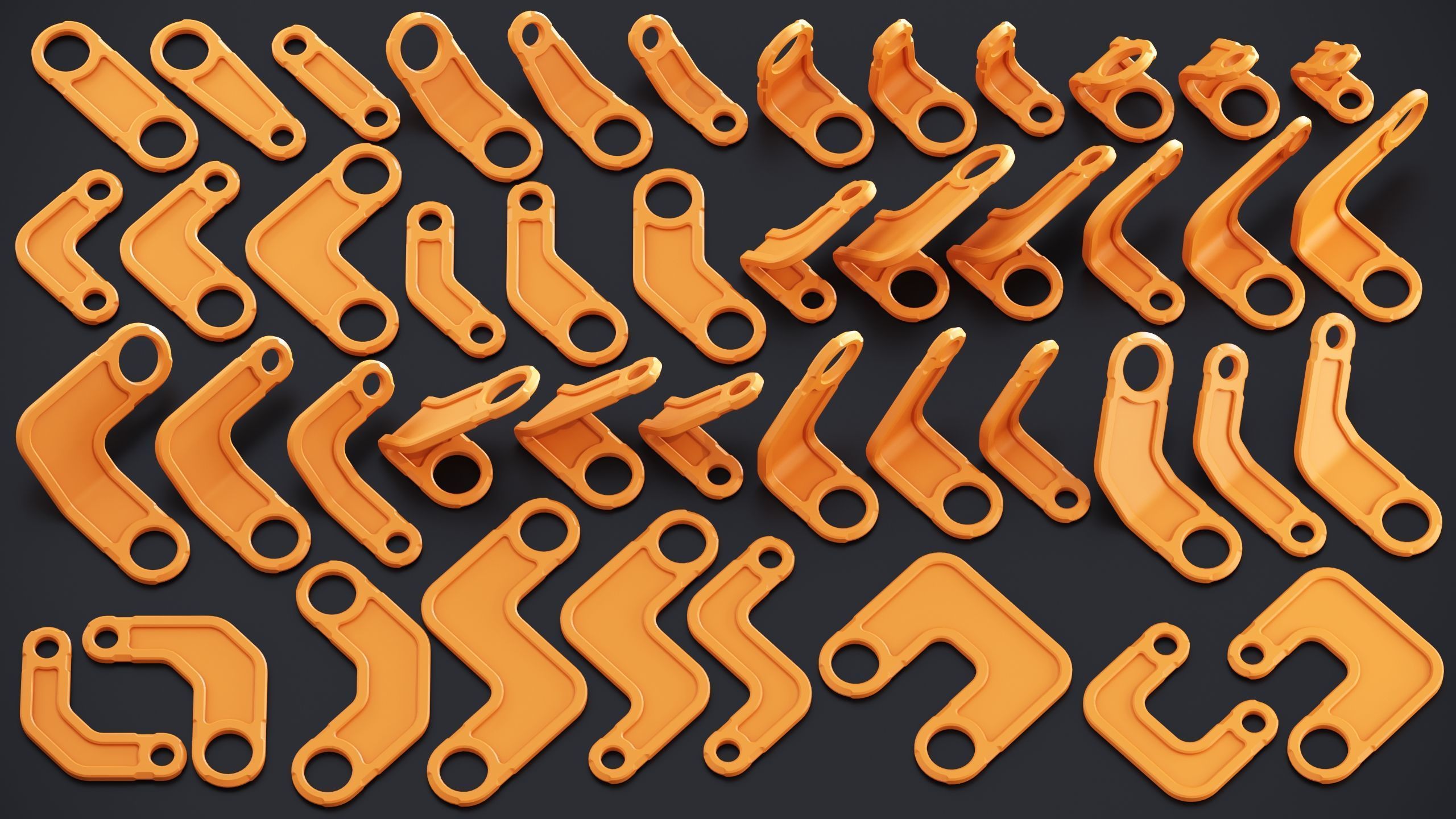 Sci-Fi Hard Surface Kitbash 338 PIECES APack Vol01 Low-poly 3D model_1