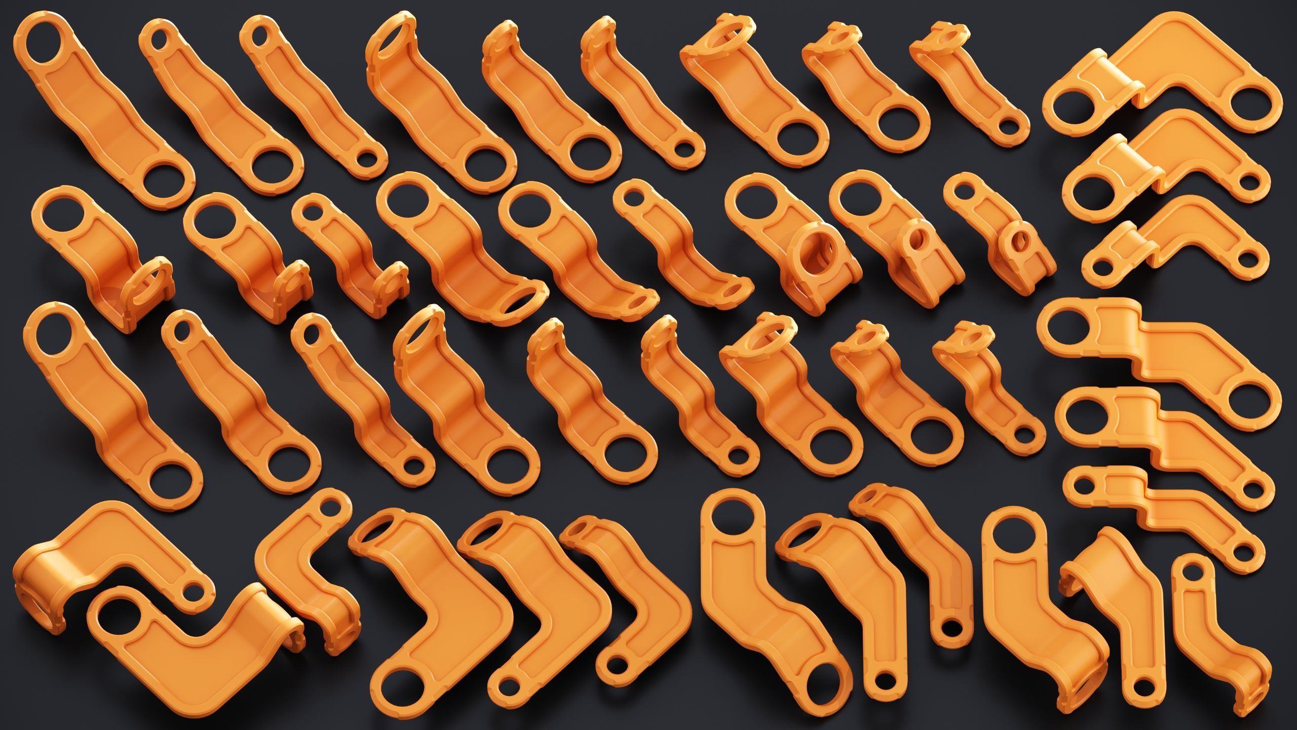 Sci-Fi Hard Surface Kitbash 338 PIECES APack Vol01 Low-poly 3D model_8